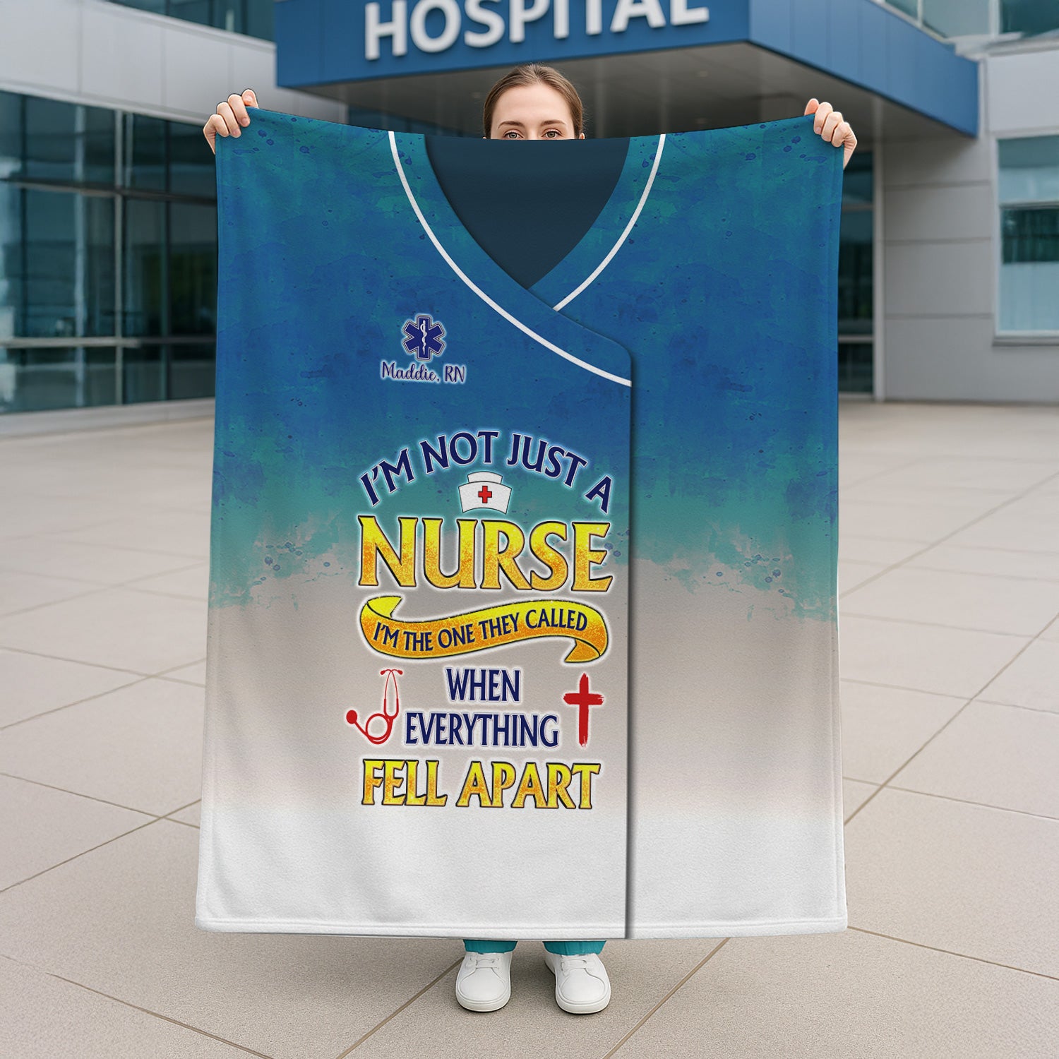 Personalized Proud Nurse Blanket - I'm Not Just A Nurse Quote - Gift for Women RN LPN Healthcare Workers