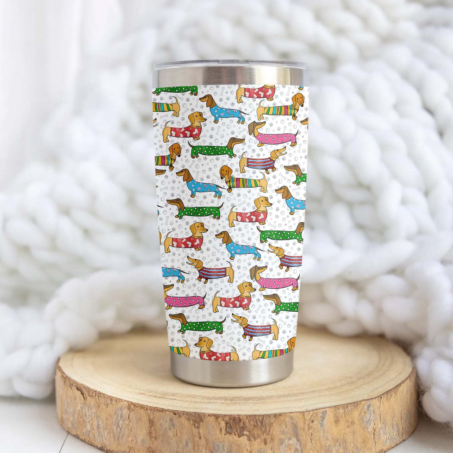 Doxie Puppies Nurse Tumbler - Cute Dachshund Gift for RN LPN CNA - Weiner Dog Stainless Cup for Healthcare Workers