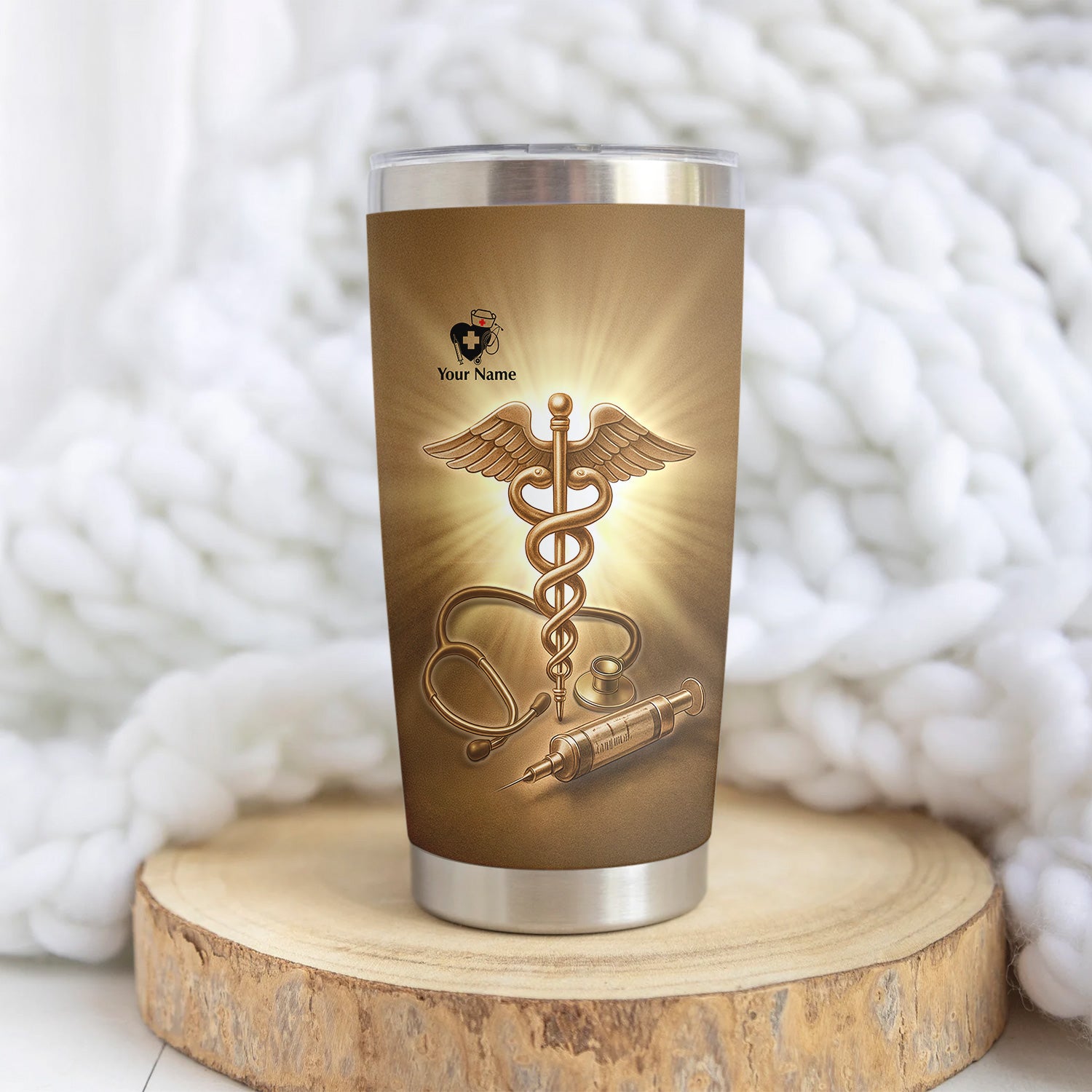 Personalized Faith Nurse Tumbler - Stainless Steel Medical Cup with Christian Quote - Thoughtful Gift for RN, LPN, CNA