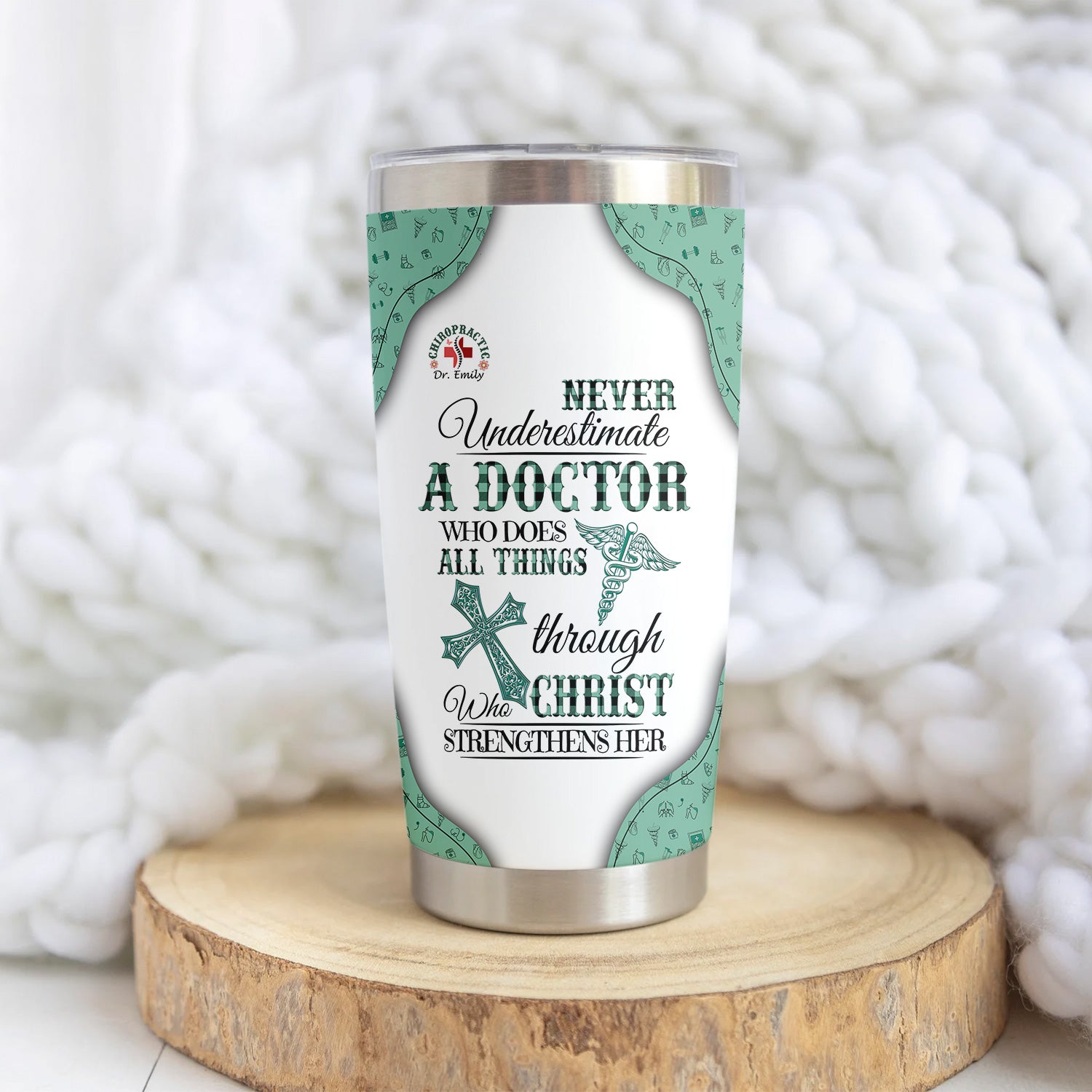 Custom Faith Nurse Tumbler - Stainless Steel Medical Cup with Christian Quote - Thoughtful Gift for Women RN, LPN, CNA