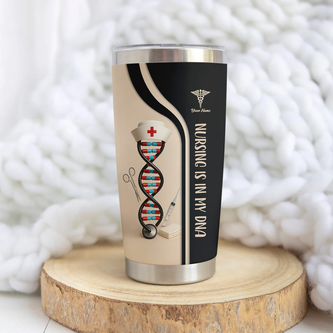 Nursing Is In My DNA Tumbler - Personalized Nurse Tumbler - Gifts For Nurses