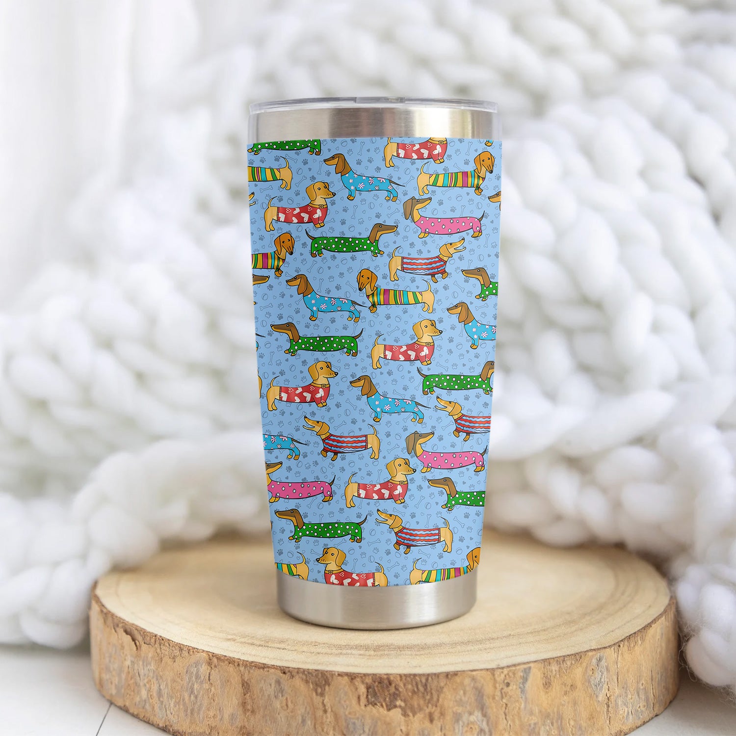 Doxie Puppies Nurse Tumbler - Cute Dachshund Gift for RN LPN CNA - Weiner Dog Stainless Cup for Healthcare Workers