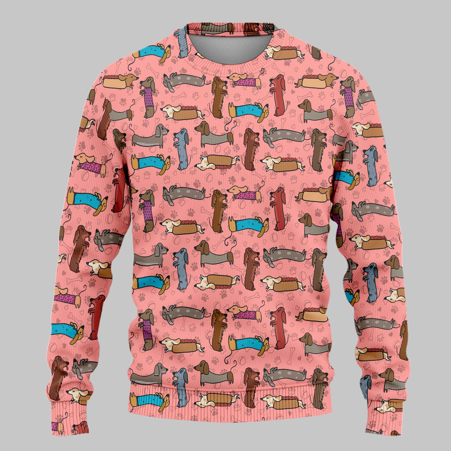 Cute Dachshund Women's Scrub Sets - Funny Sausage Dog Scrub Pants and V Neck Top - Breathable Med Uniform - Nursing Gift