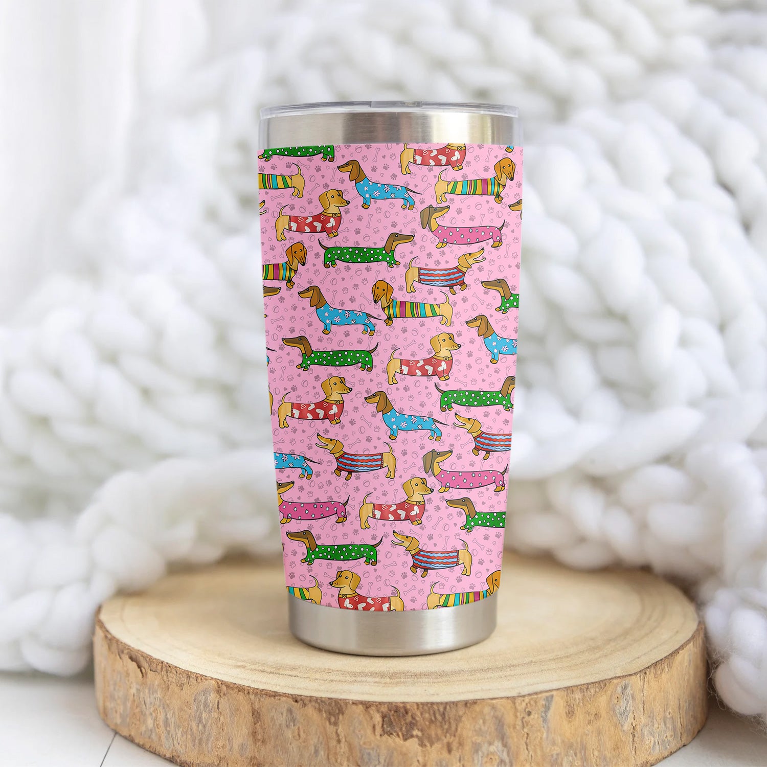 Doxie Puppies Nurse Tumbler - Cute Dachshund Gift for RN LPN CNA - Weiner Dog Stainless Cup for Healthcare Workers