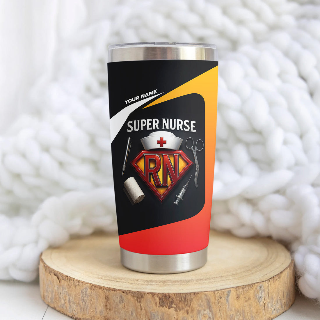 Personalized Super Nurse Tumbler - RN Medical Tools Cup - Gift for Healthcare Heroes