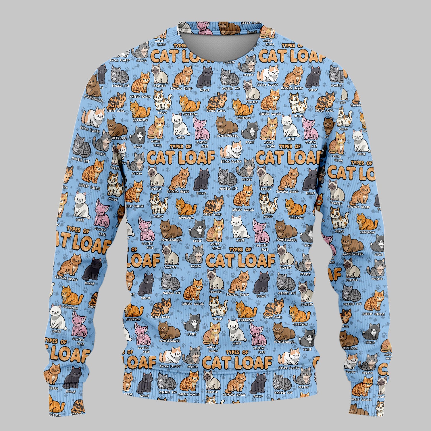 Funny Cat Loaf Nurse Scrub Set for Women - Cute Cat Medical Uniform Top and Pants - Ugly Sweater Pet Lover Gift