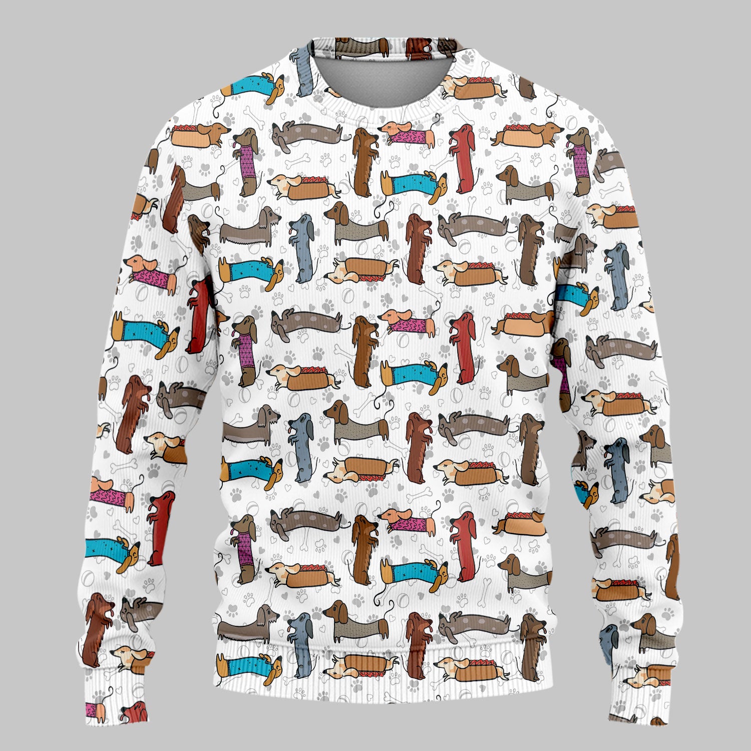 Cute Dachshund Women's Scrub Sets - Funny Sausage Dog Scrub Pants and V Neck Top - Breathable Med Uniform - Nursing Gift