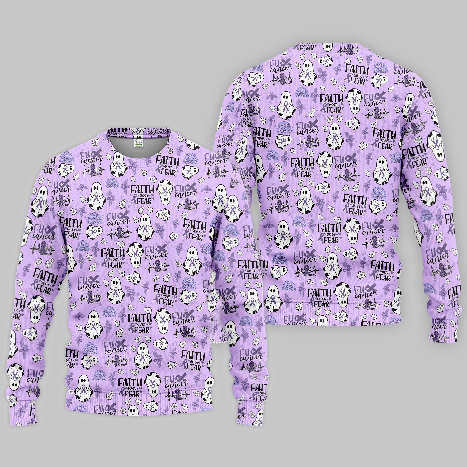 Periwinkle Ribbon Stomach Cancer Scrub Set for Women - Awareness Nurse Scrub Pants and V Neck Top - November Warrior Survivor Gift
