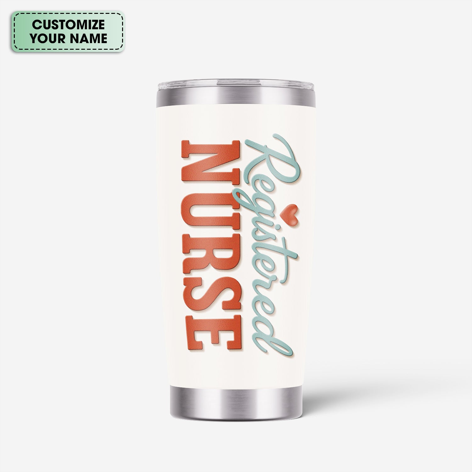 Personalized Registered Nurse Tumbler - Unique Nurse Design - Gift for Healthcare Professionals, RNs, and LPNs