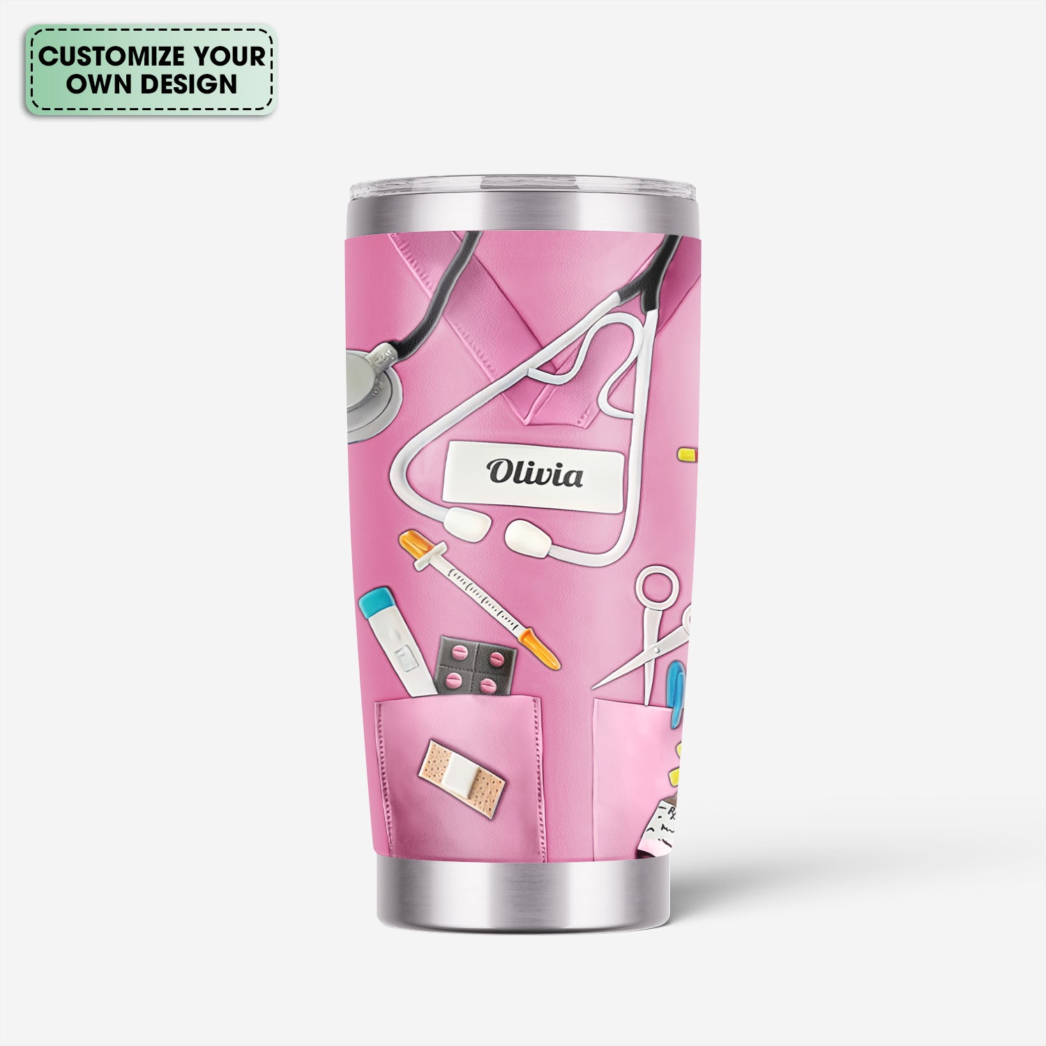 Personalized Retired Nurse Tumbler - Happy Retirement Quote Multiple Color Options Available - Custom Name Gift for RN LPN CNA