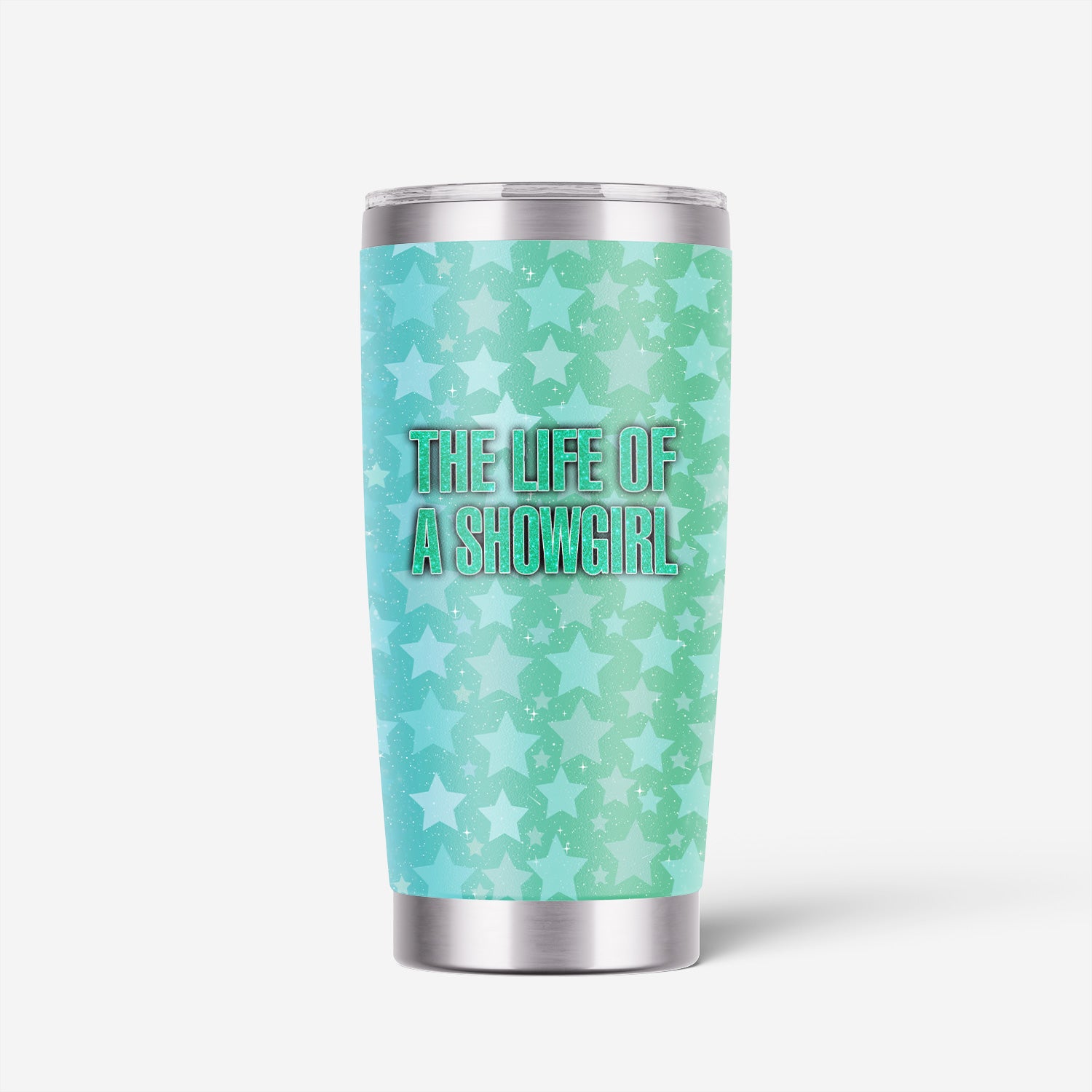 Personalized Women's Showgirl Tumbler - Funny Quote & Glitter Star Graphic Design - Gift for RN LPN CNA