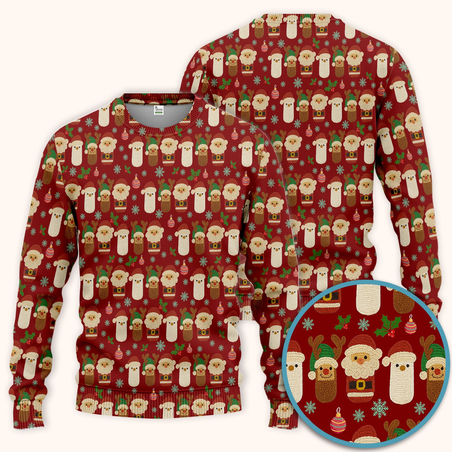 Christmas Santa Reindeer Snowman Scrub Set - Holiday Chill Pill Scrubs Pants and V Neck Top - Funny Medical Uniform for Women
