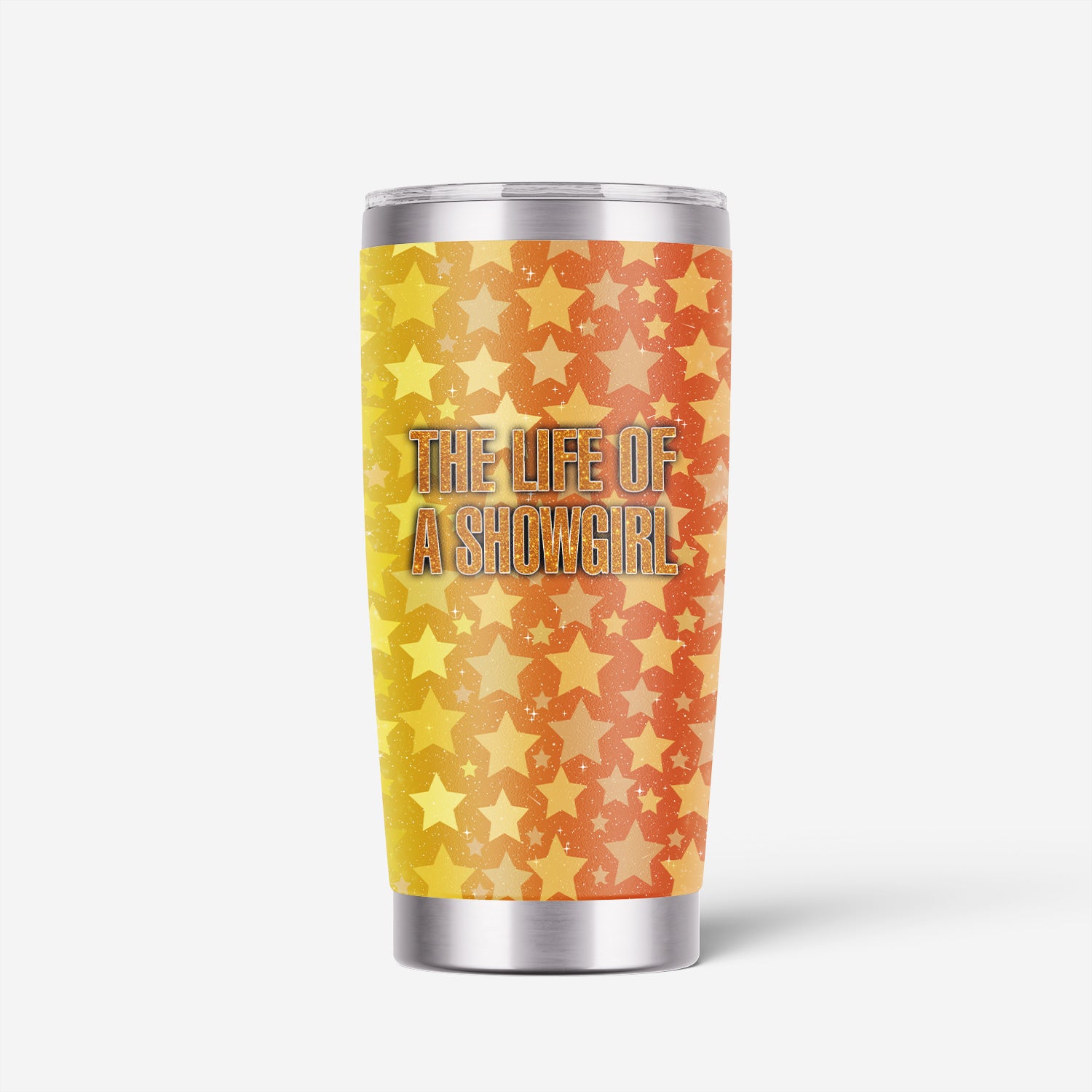 Personalized Women's Showgirl Tumbler - Funny Quote & Glitter Star Graphic Design - Gift for RN LPN CNA