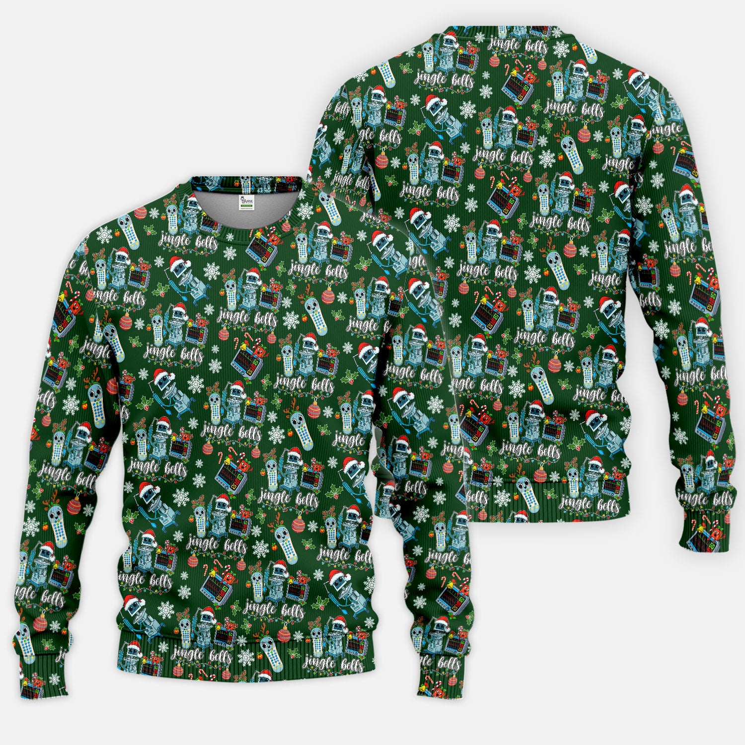 Funny Xmas Women's Scrub Sets - Jingle Bells Holiday Med Uniform -  Christmas Scrub Pants and V Neck Top for RN LPN CNA