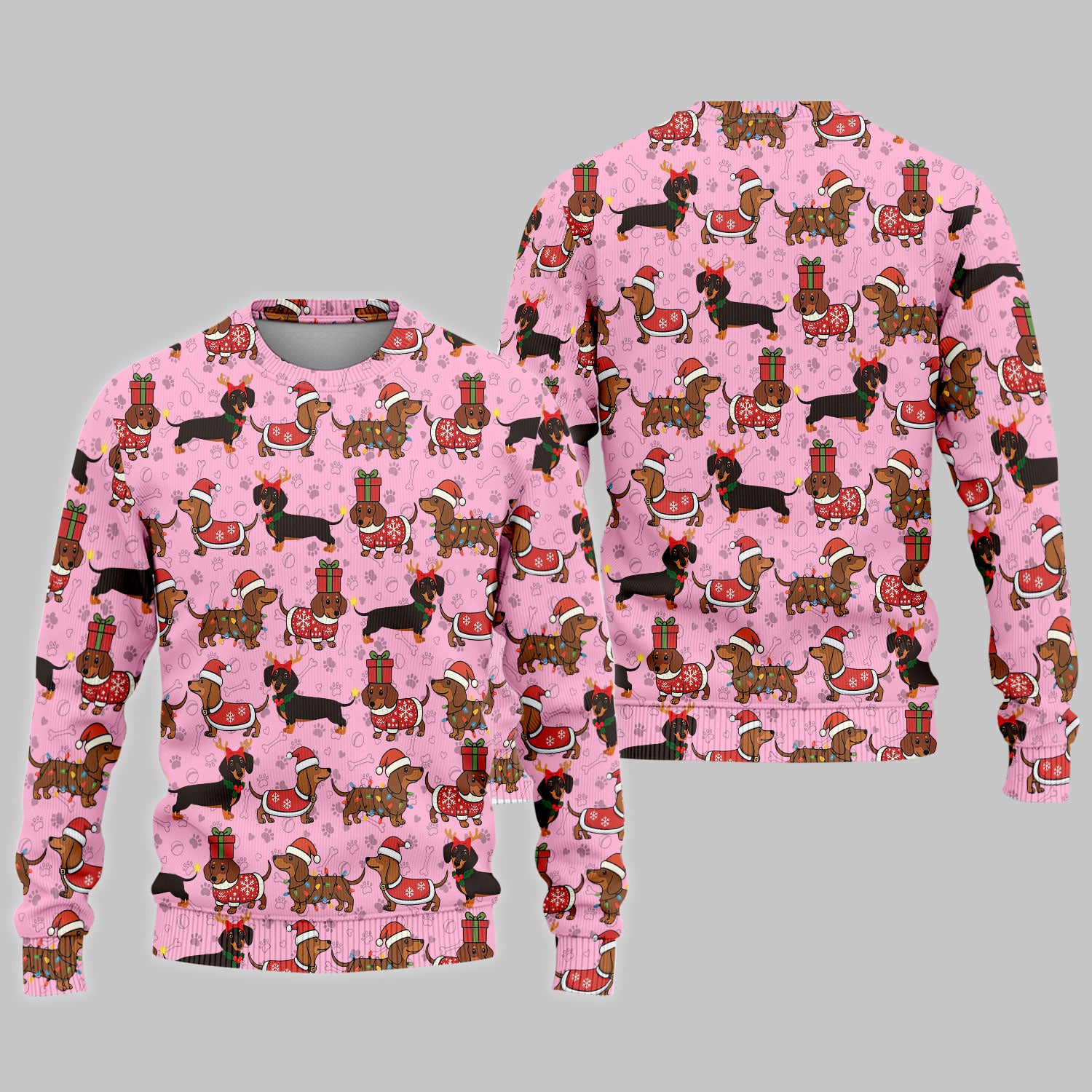 Funny Wiener Dog Scrub Set for Women - Santa's Favourite Nurse Gift - Funny Medical Uniform for RN CNA LPN