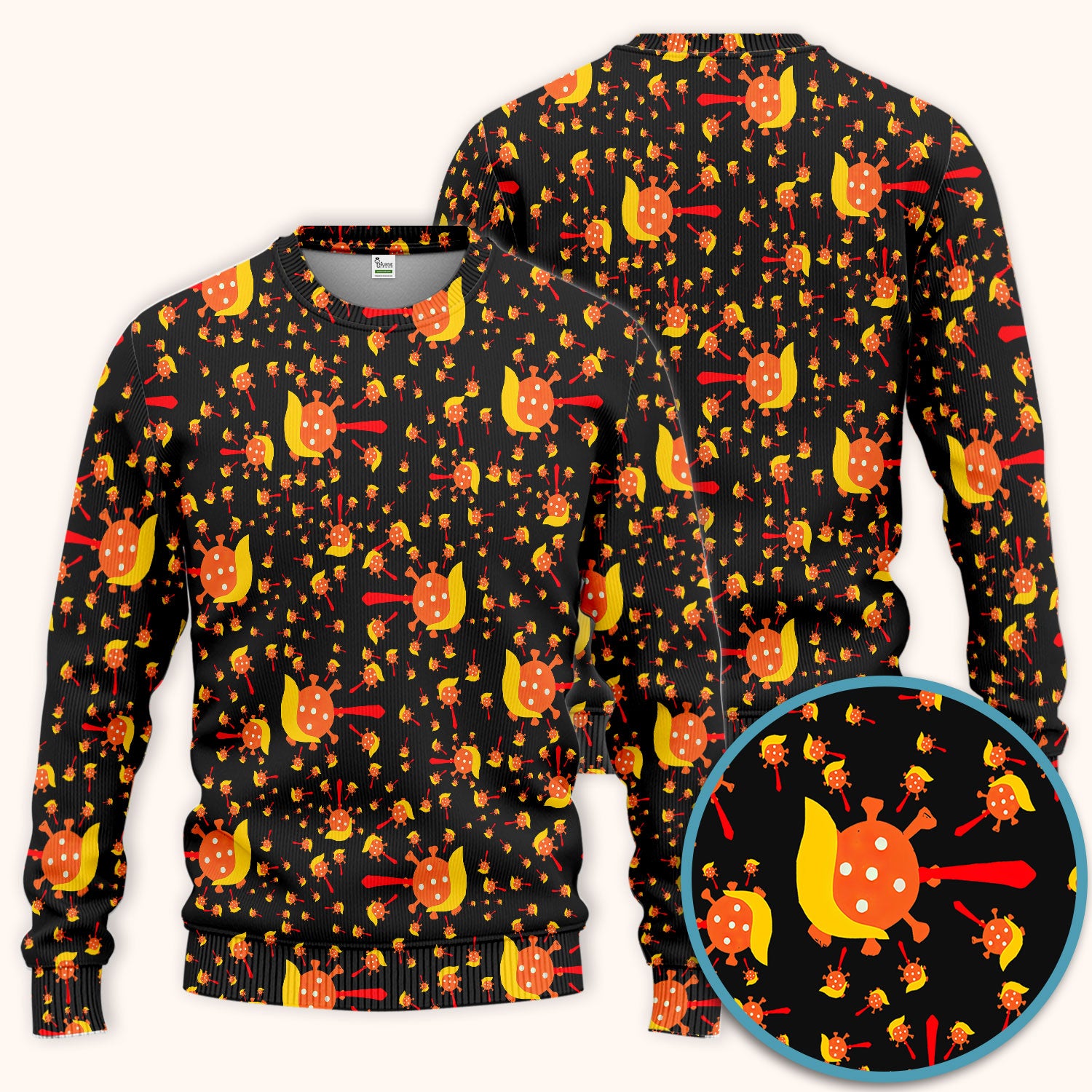 The Deadliest Virus Is Ignorance Scrub Set - Black Nursing Scrubs Pants and V Neck Top - Breathable Fabrics Nursing Uniform