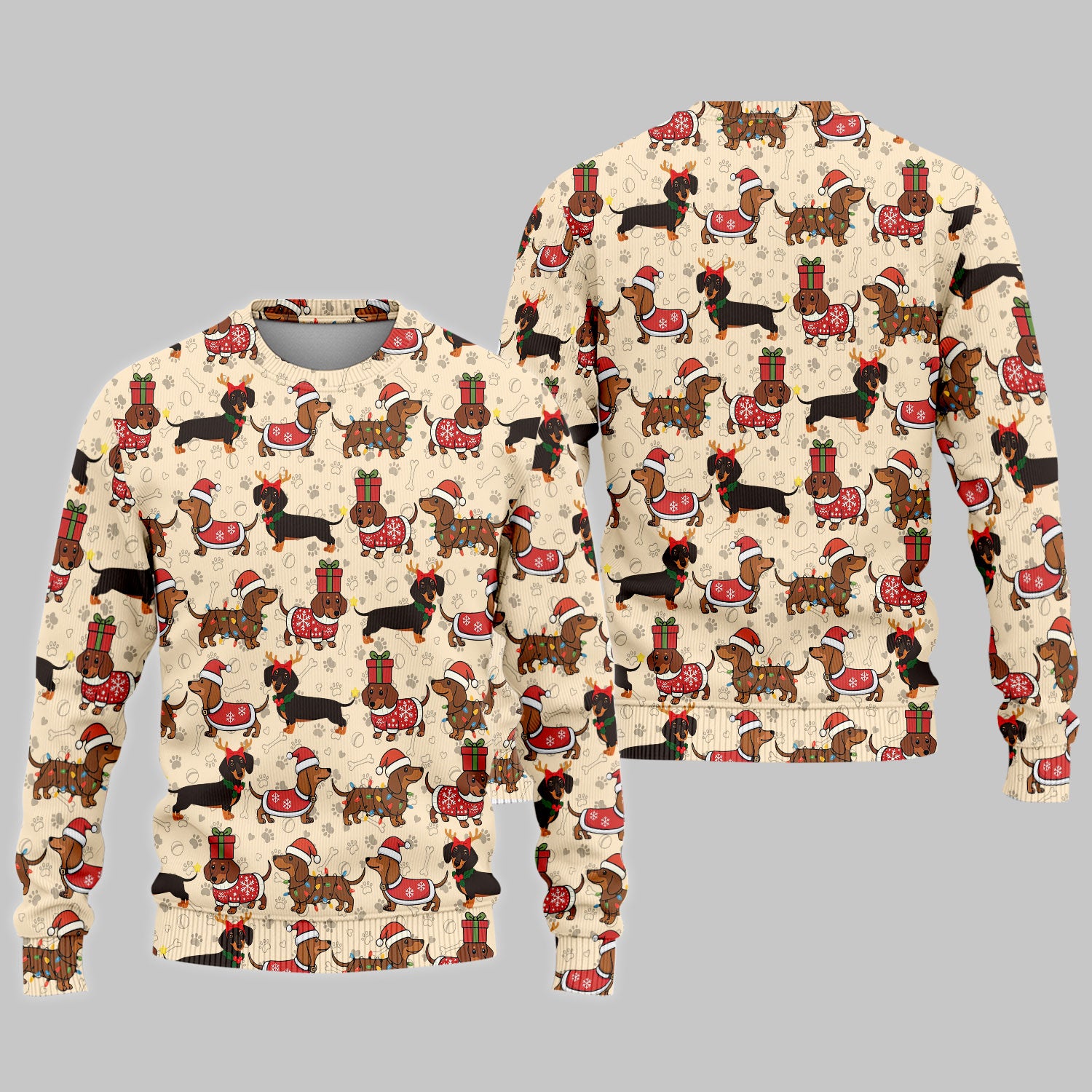 Funny Wiener Dog Scrub Set for Women - Santa's Favourite Nurse Gift - Funny Medical Uniform for RN CNA LPN