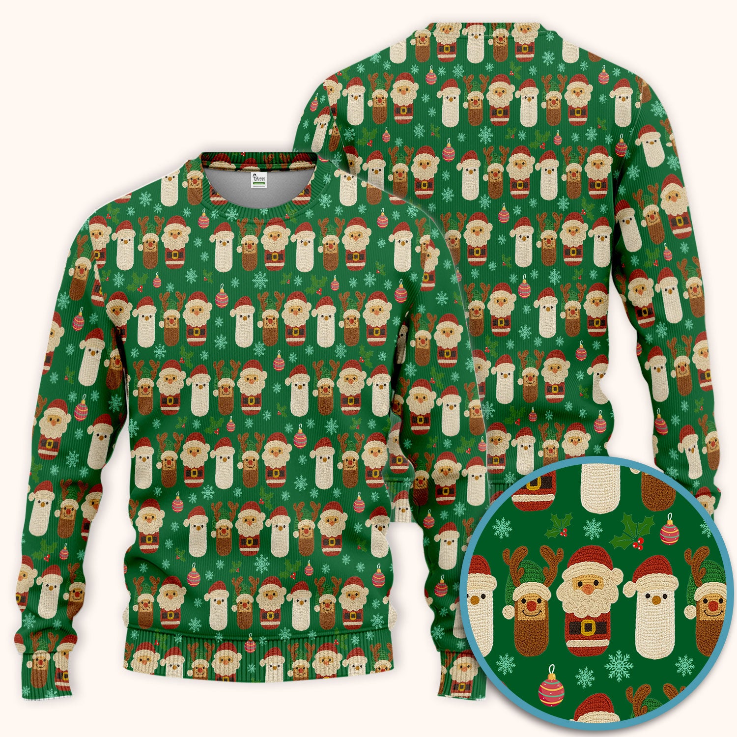 Christmas Santa Reindeer Snowman Scrub Set - Holiday Chill Pill Scrubs Pants and V Neck Top - Funny Medical Uniform for Women