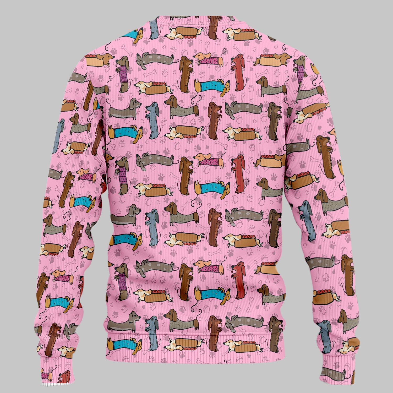 Cute Dachshund Women's Scrub Sets - Funny Sausage Dog Pattern Med Uniform - Nursing Gift for RN LPN CNA