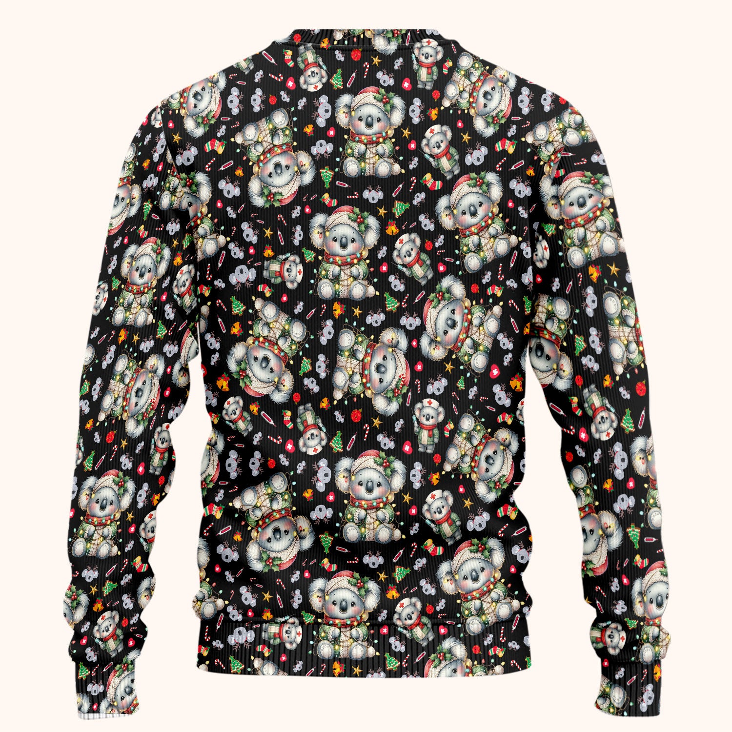 Christmas Koala Scrub Set - Cute Aussie Holiday Nursing Top and Pants - Funny Animal Medical Uniform