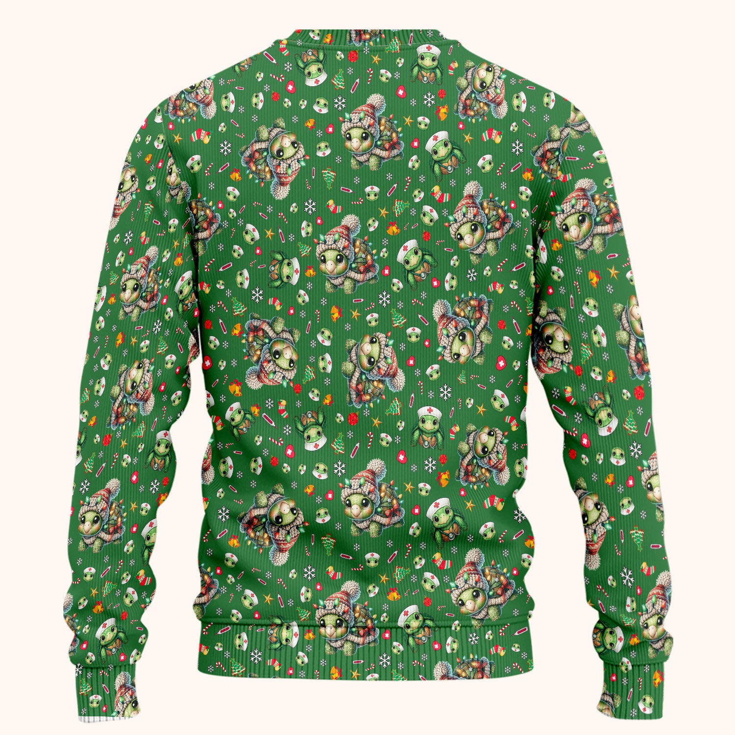 Christmas Turtle Scrub Set - Cute Funny Nurse Pants and V Neck Top - Holiday Medical Uniform for Women