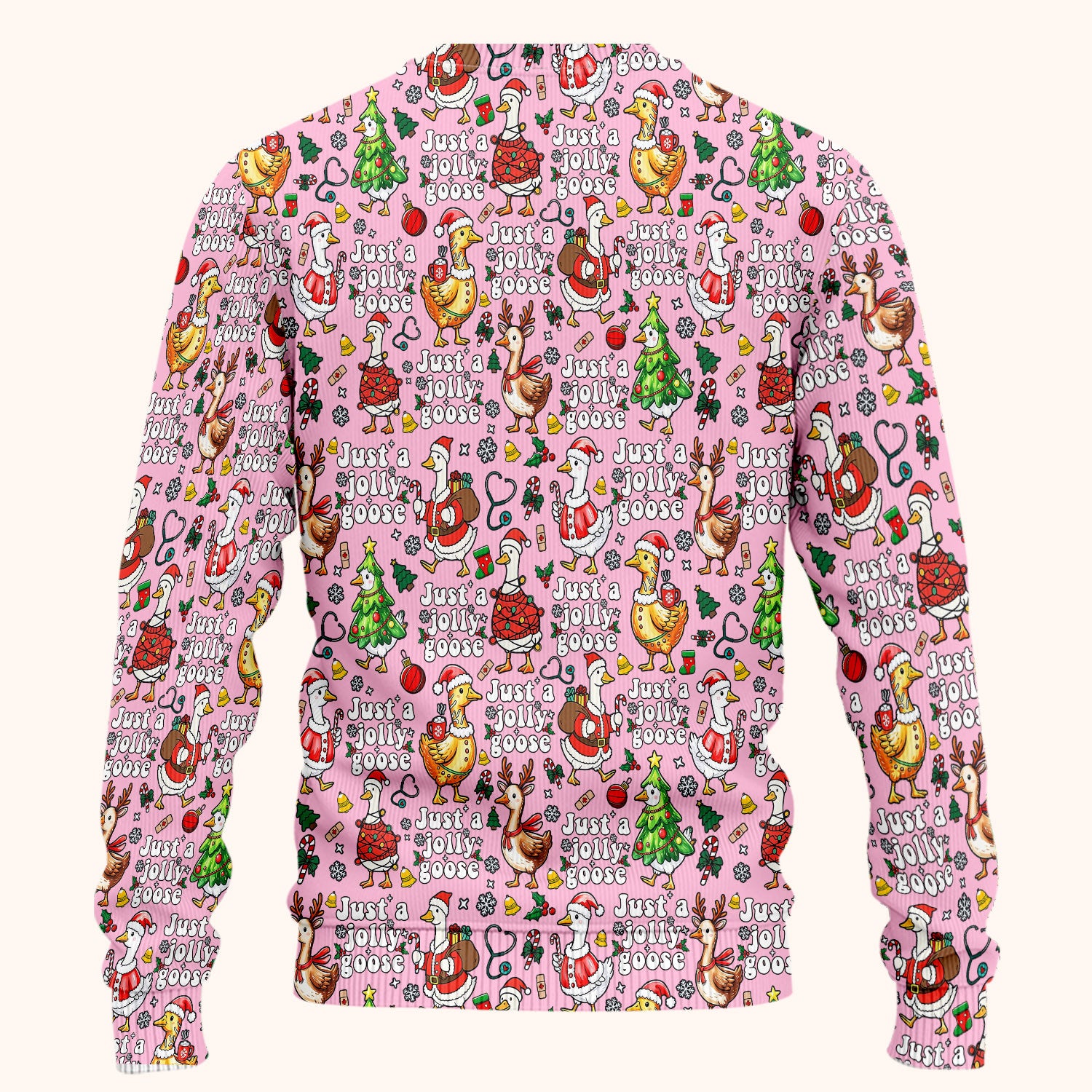 Christmas Goose Scrub Set for Nurse - Funny Jolly Holiday Medical Uniform for Women