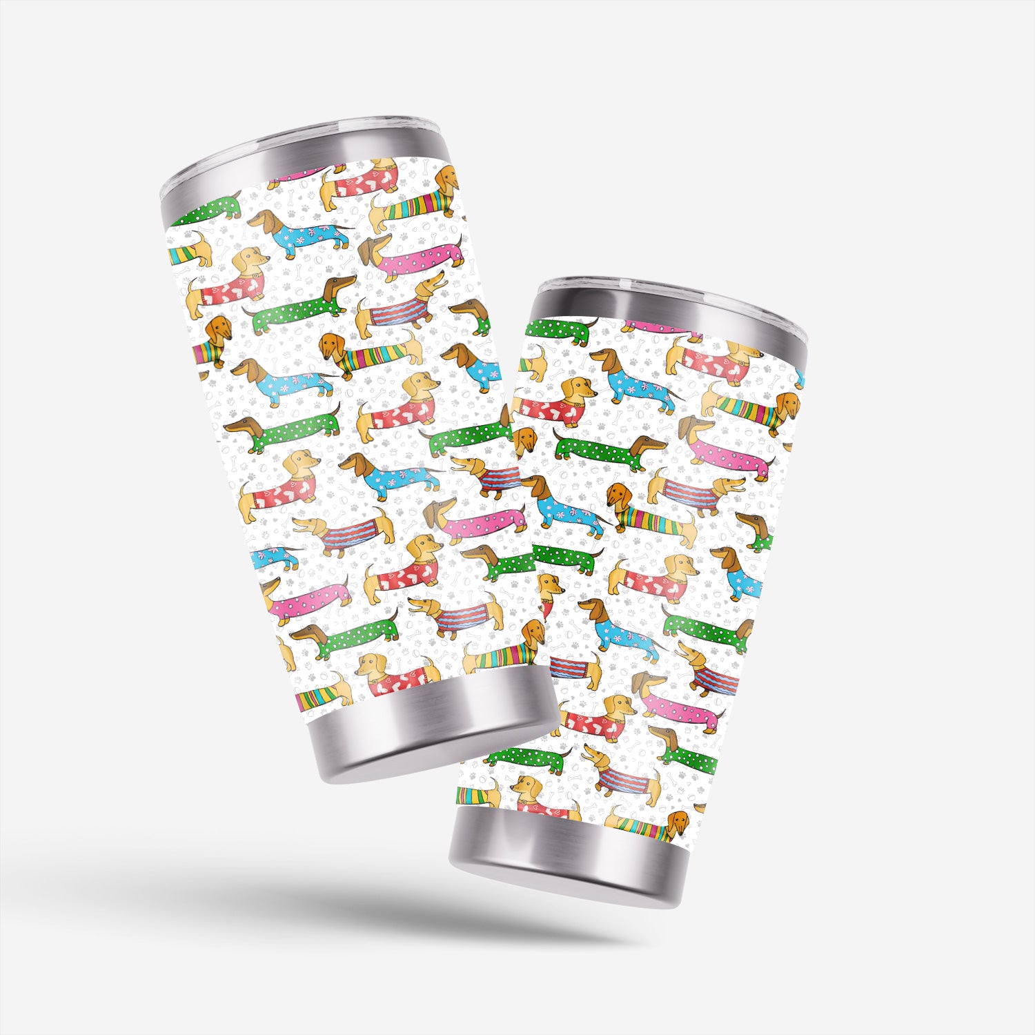 Doxie Puppies Nurse Tumbler - Cute Dachshund Gift for RN LPN CNA - Weiner Dog Stainless Cup for Healthcare Workers