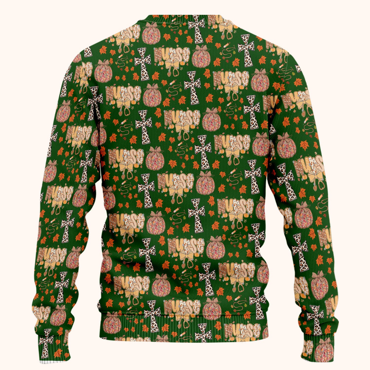 Floral Pumpkin Scrub Set for Women - Coquette Bow Thanksgiving Scrubs Pants and V Neck Top - Comfortable Medical Uniform