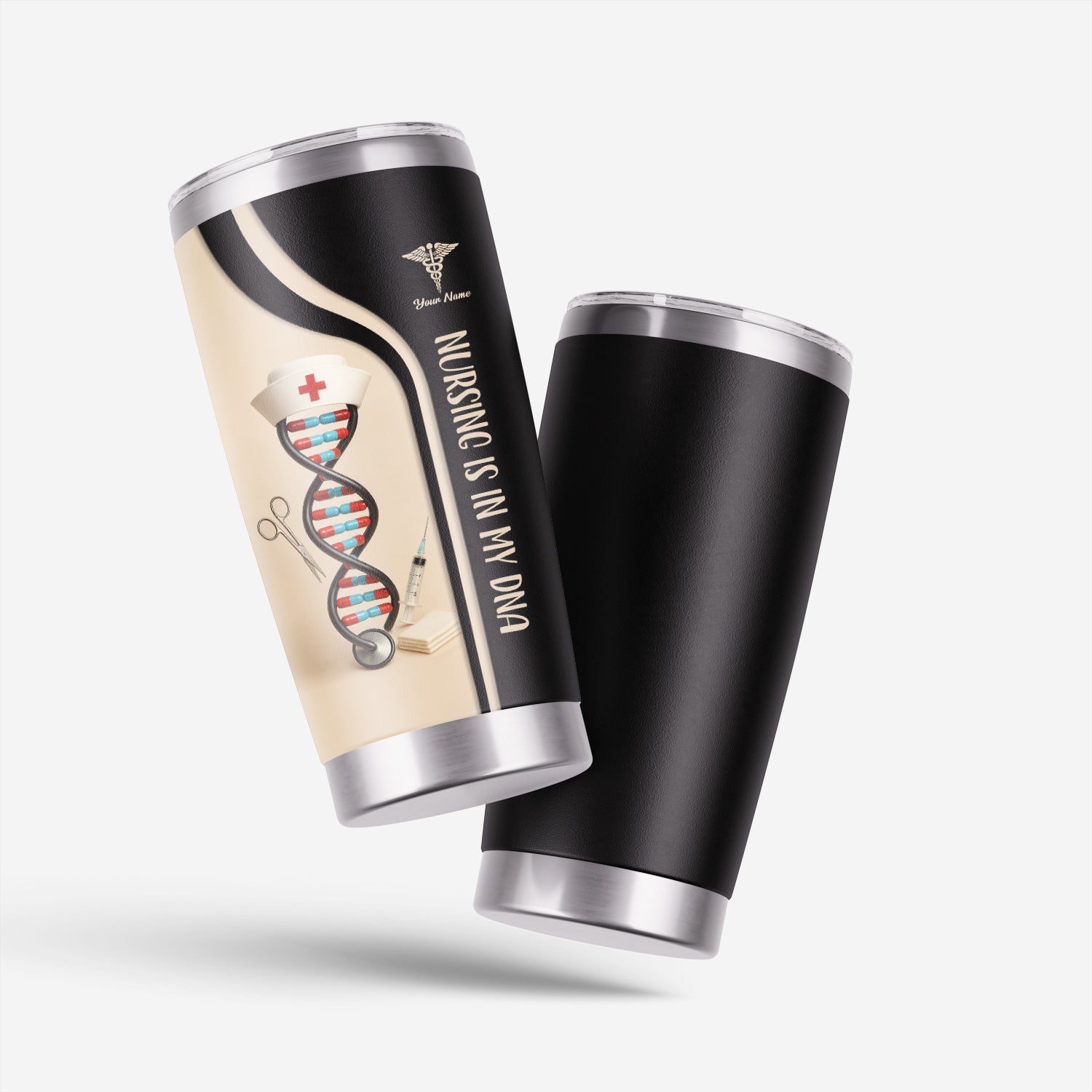 Nursing Is In My DNA Tumbler - Personalized Nurse Tumbler - Gifts For Nurses