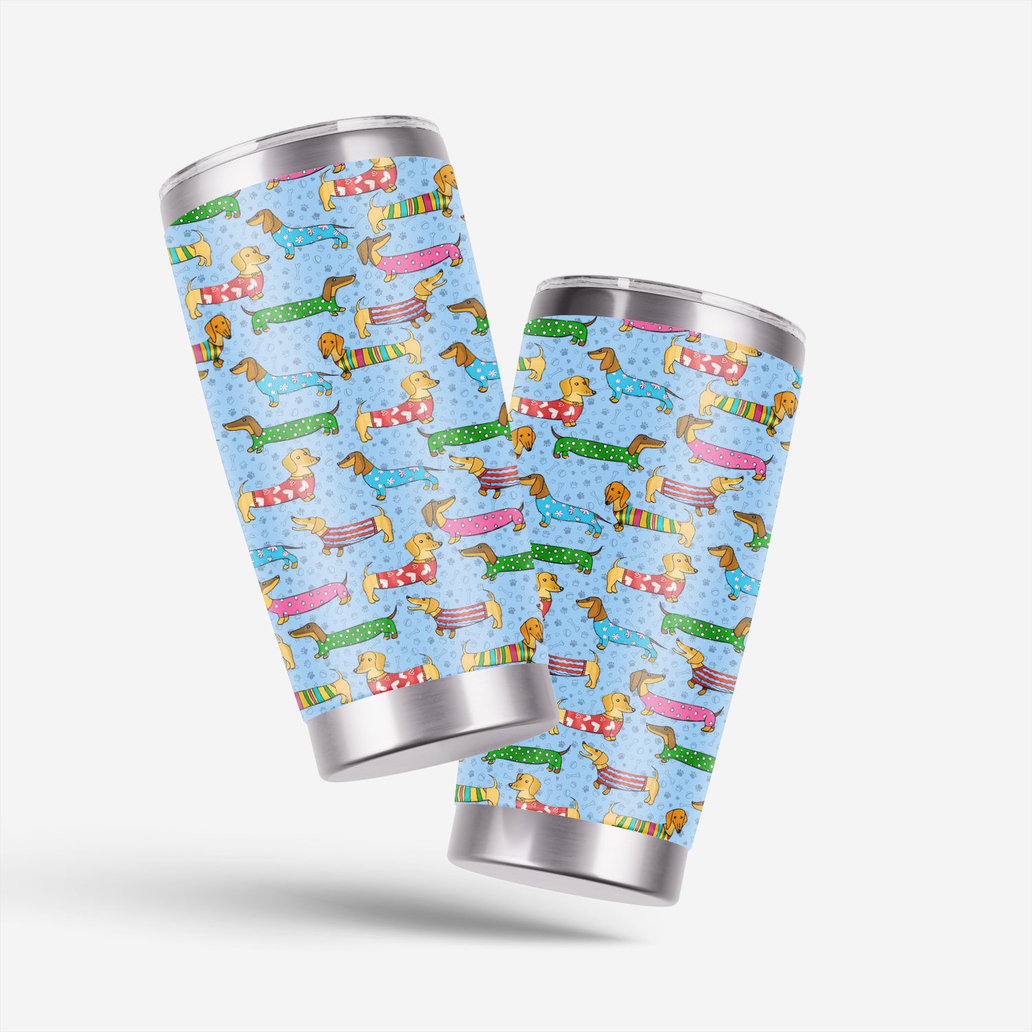 Doxie Puppies Nurse Tumbler - Cute Dachshund Gift for RN LPN CNA - Weiner Dog Stainless Cup for Healthcare Workers
