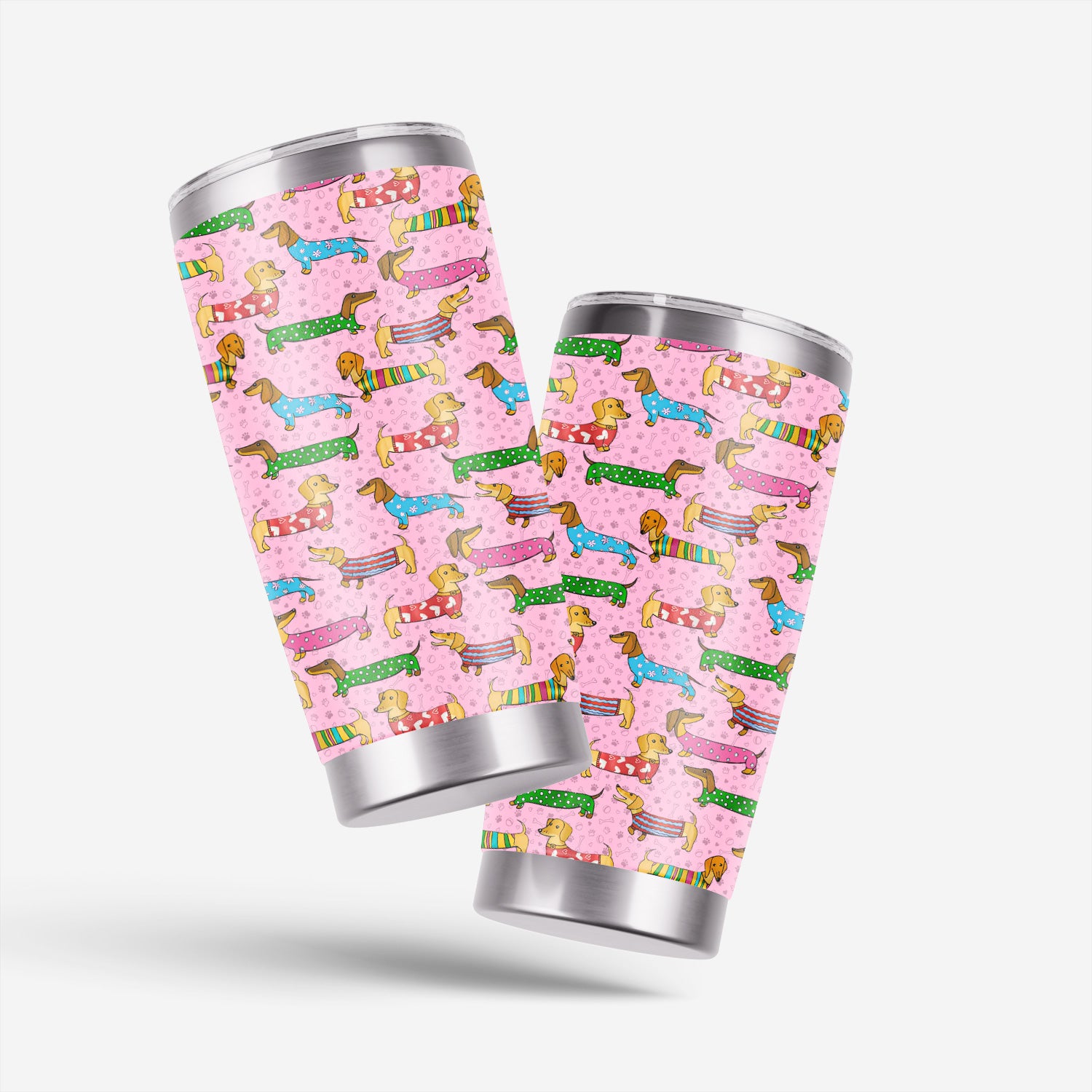 Doxie Puppies Nurse Tumbler - Cute Dachshund Gift for RN LPN CNA - Weiner Dog Stainless Cup for Healthcare Workers