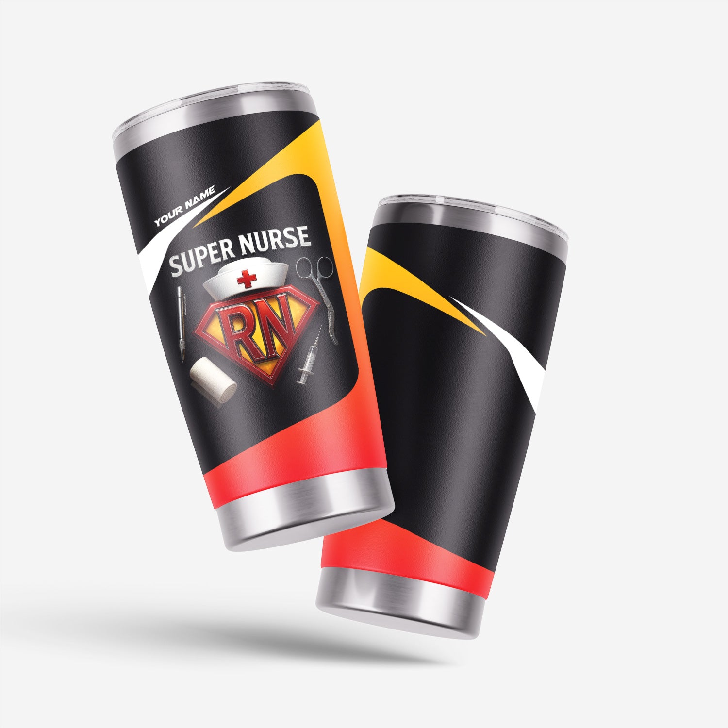 Personalized Super Nurse Tumbler - RN Medical Tools Cup - Gift for Healthcare Heroes