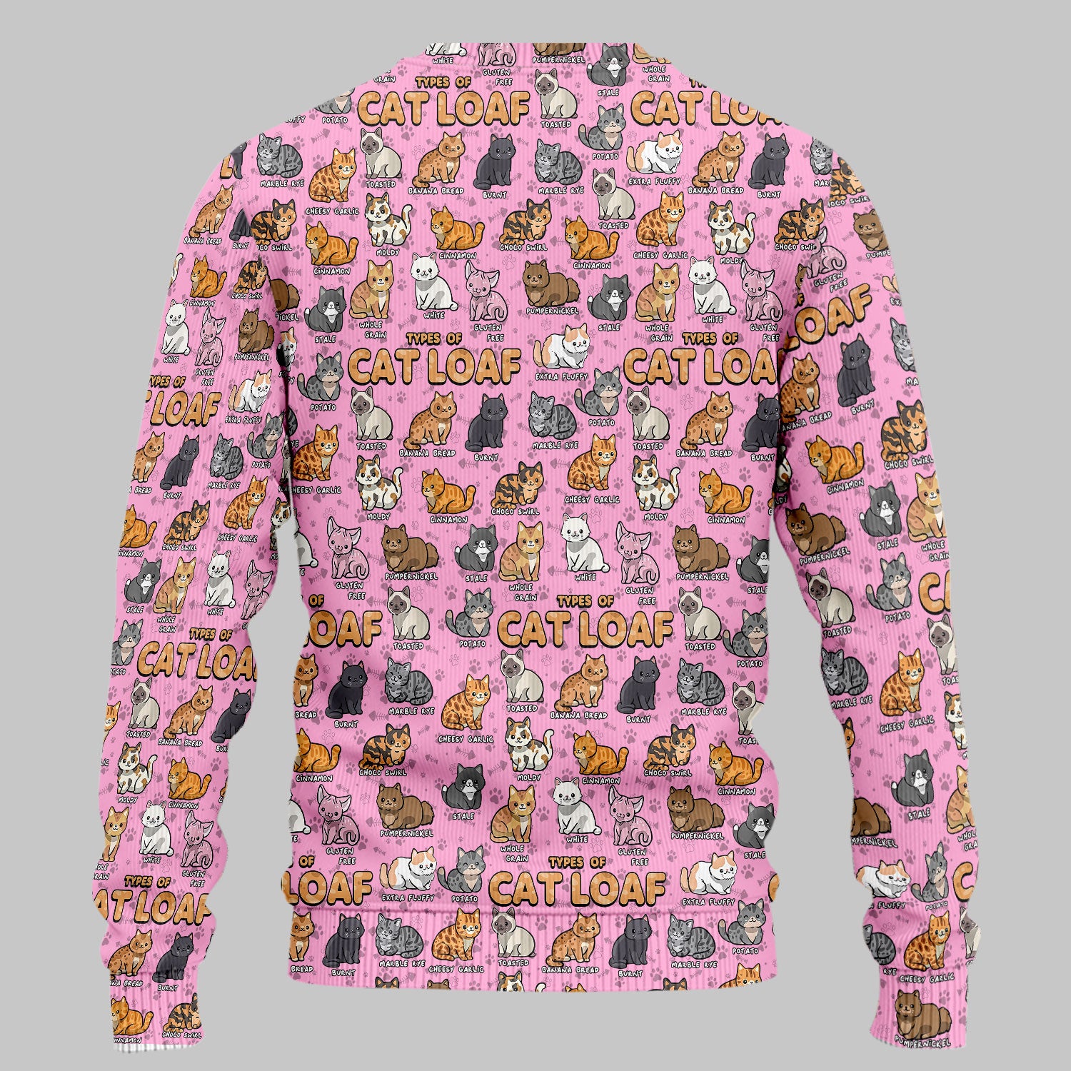 Funny Cat Loaf Nurse Scrub Set for Women - Cute Cat Medical Uniform Top and Pants - Ugly Sweater Pet Lover Gift