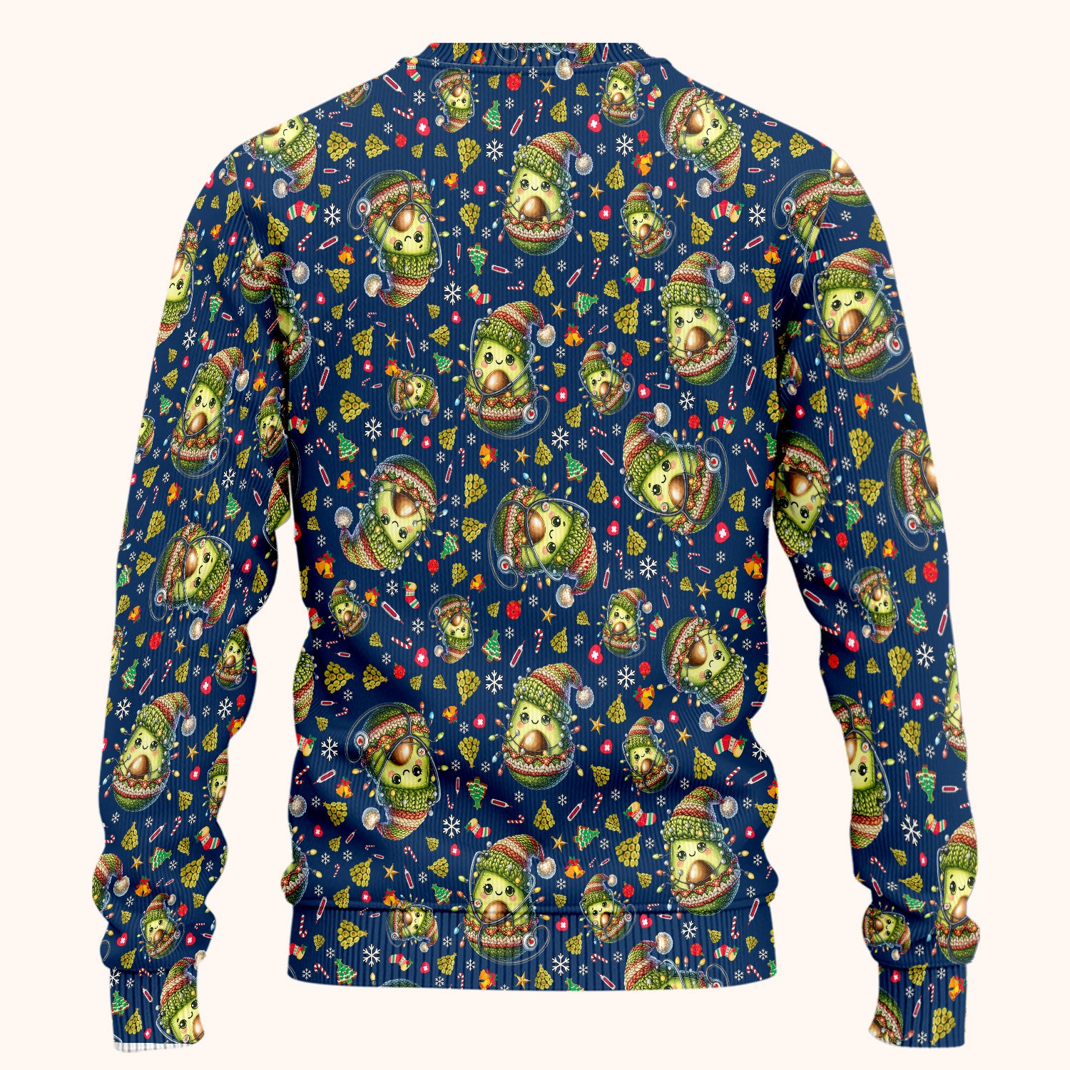 Avocado Scrub Set for Nurse - Funny Christmas Nursing Pants and V Neck Top - Cute Holiday Medical Uniform