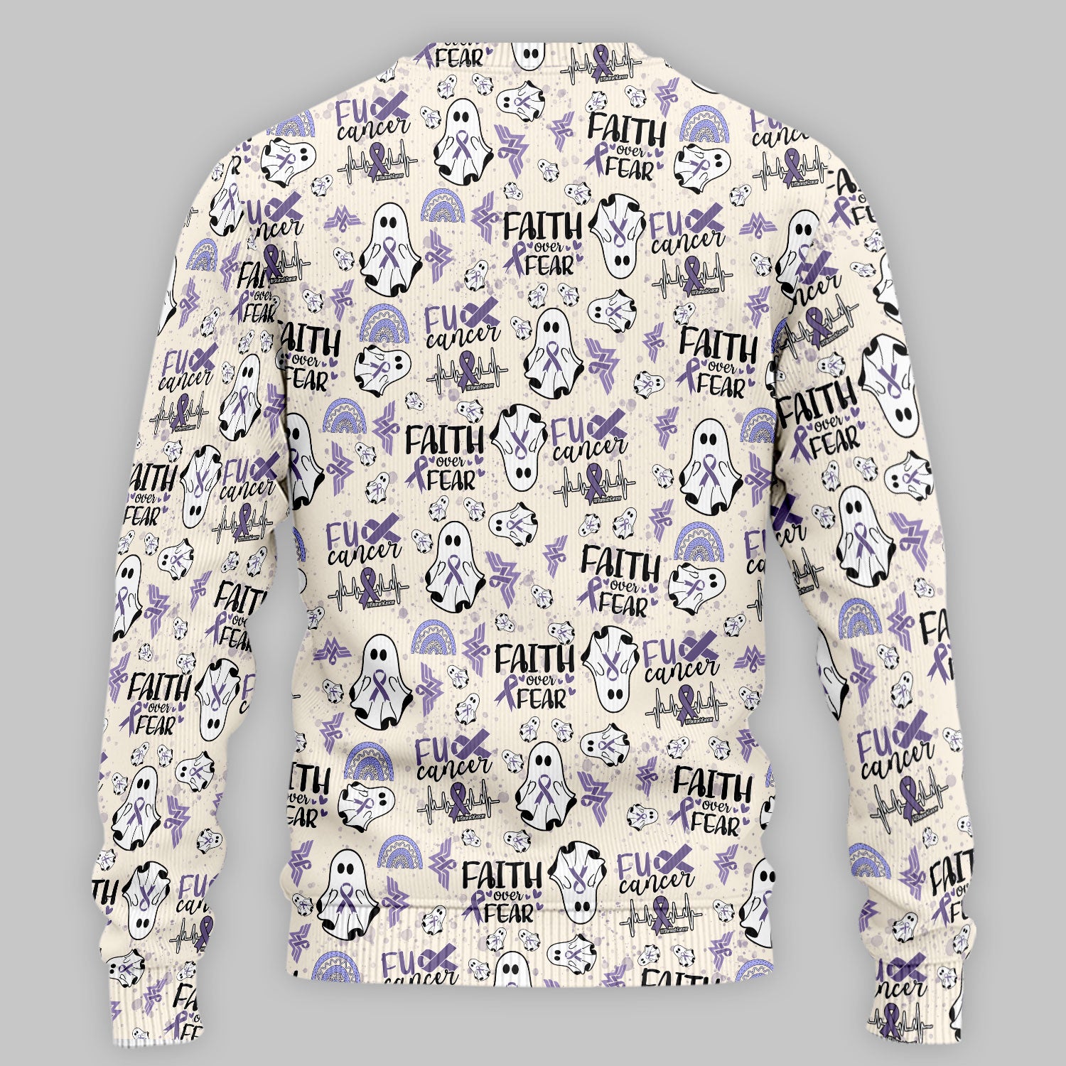 Periwinkle Ribbon Stomach Cancer Scrub Set for Women - Awareness Nurse Scrub Pants and V Neck Top - November Warrior Survivor Gift