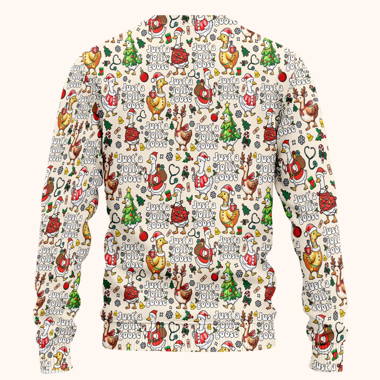 Christmas Goose Scrub Set for Nurse - Funny Jolly Holiday Medical Uniform for Women
