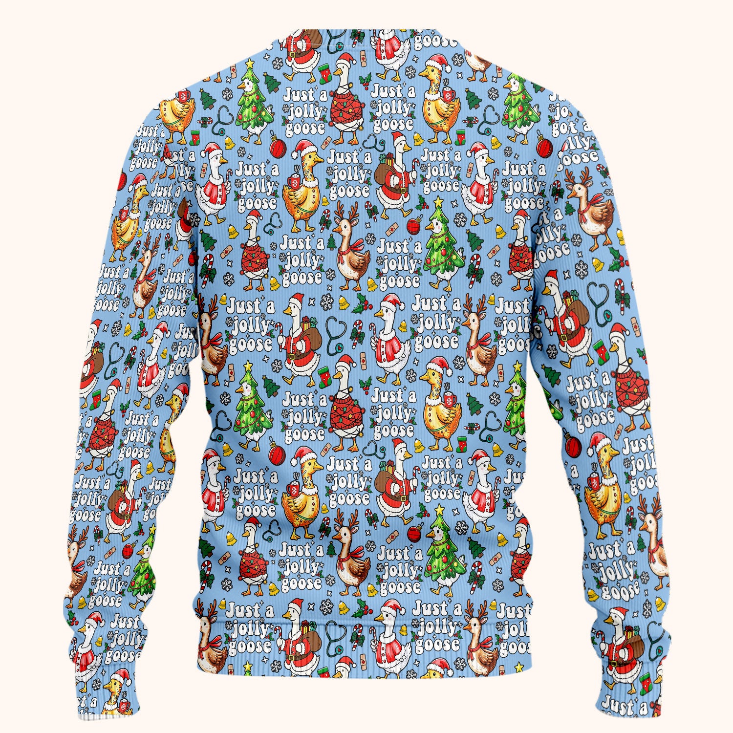 Christmas Goose Scrub Set for Nurse - Funny Jolly Holiday Medical Uniform for Women