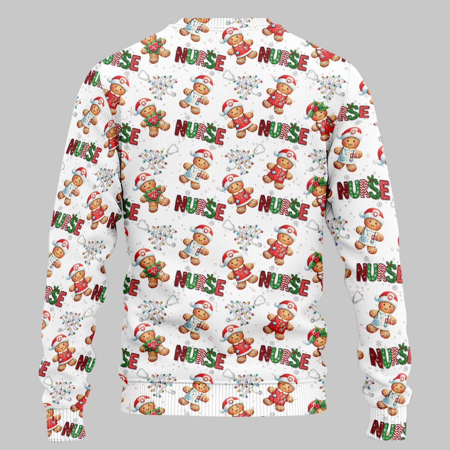 Christmas Gingerbread Women's Scrub Sets - Comfortable Scrubs for Nurses - Xmas Scrub Pants and V Neck Top for Her