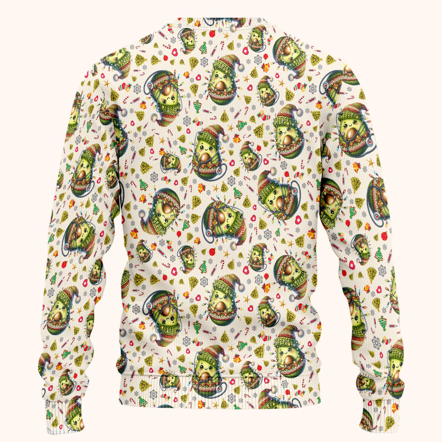 Avocado Scrub Set for Nurse - Funny Christmas Nursing Pants and V Neck Top - Cute Holiday Medical Uniform