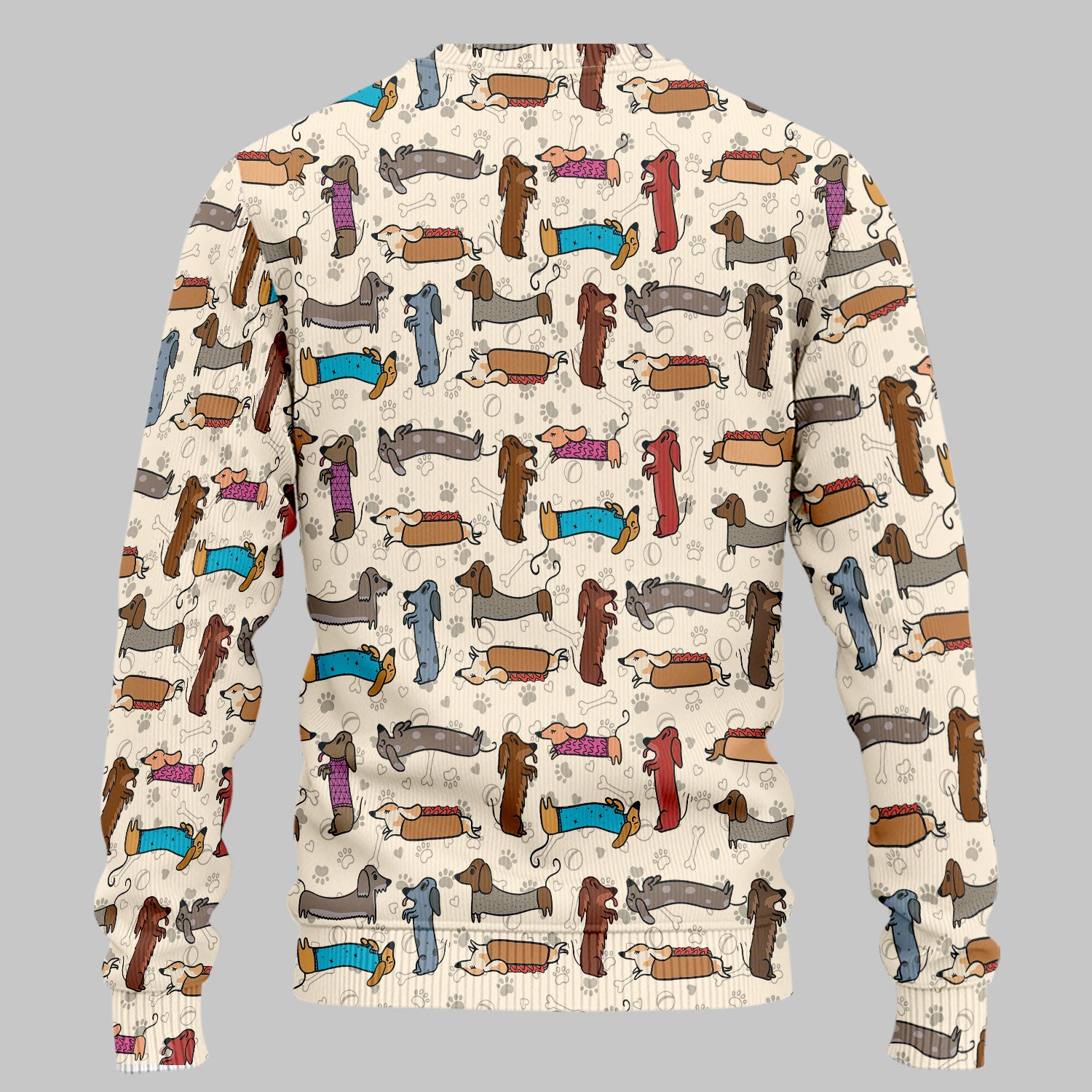 Cute Dachshund Women's Scrub Sets - Funny Sausage Dog Pattern Med Uniform - Nursing Gift for RN LPN CNA