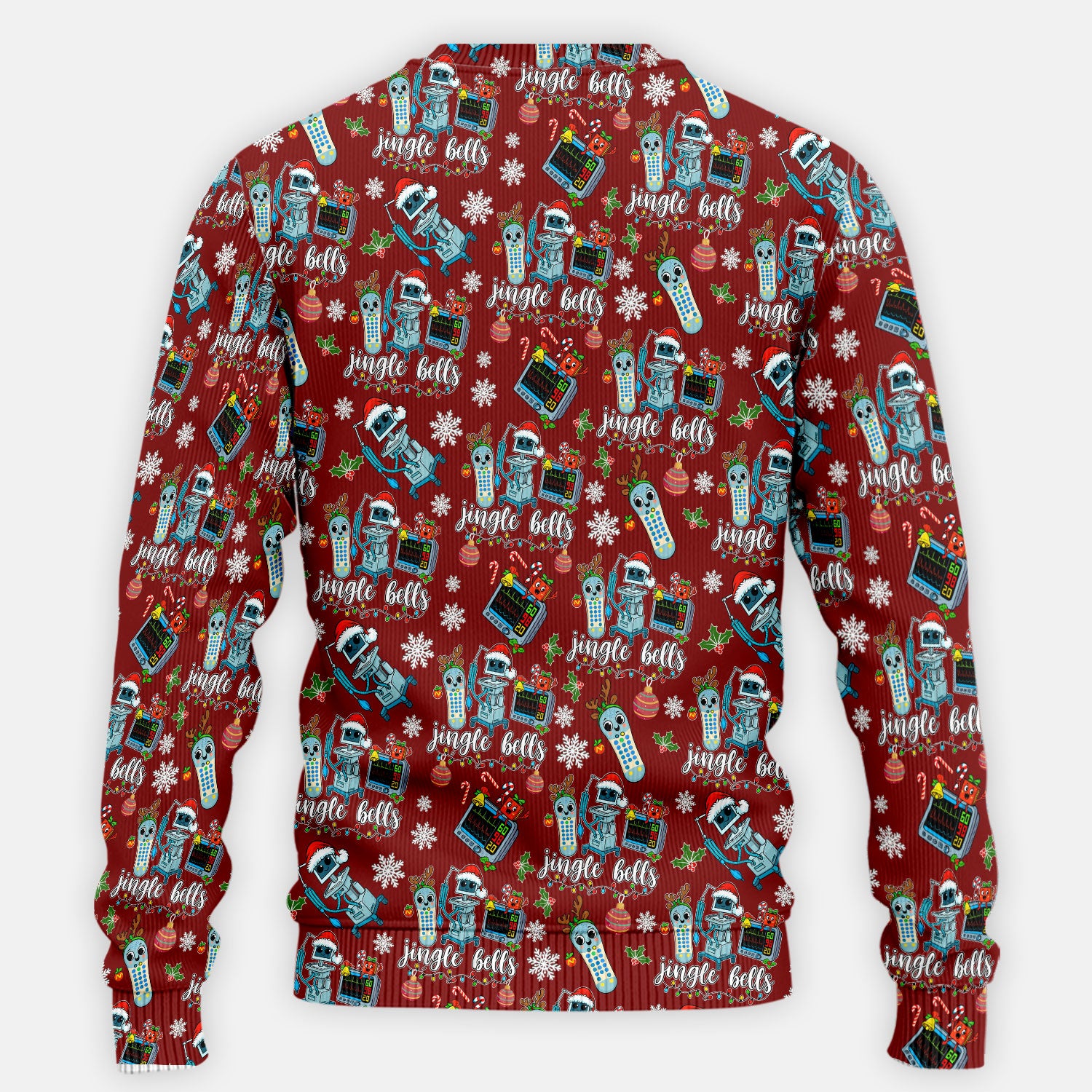 Funny Xmas Women's Scrub Sets - Jingle Bells Holiday Med Uniform -  Christmas Scrub Pants and V Neck Top for RN LPN CNA