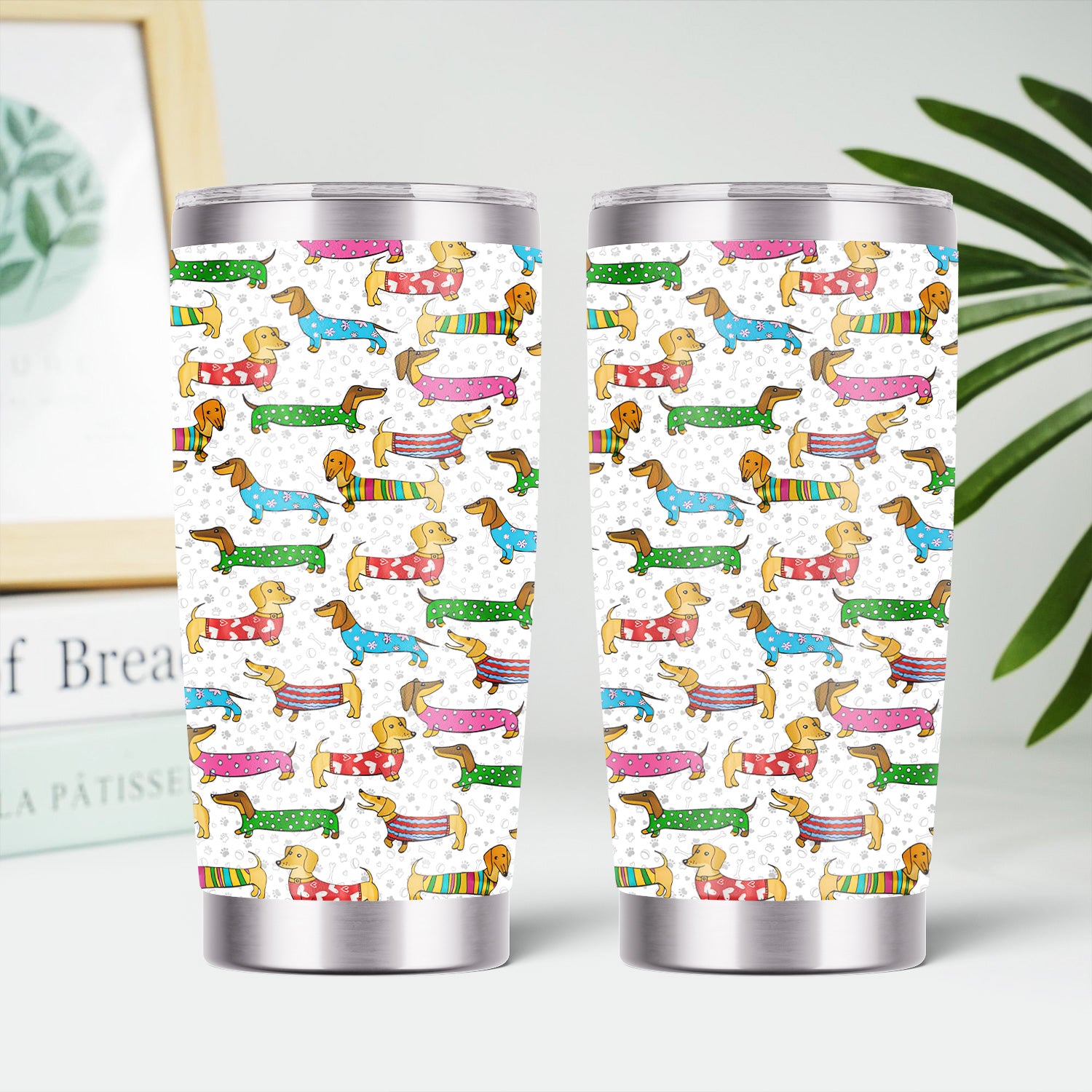 Doxie Puppies Nurse Tumbler - Cute Dachshund Gift for RN LPN CNA - Weiner Dog Stainless Cup for Healthcare Workers