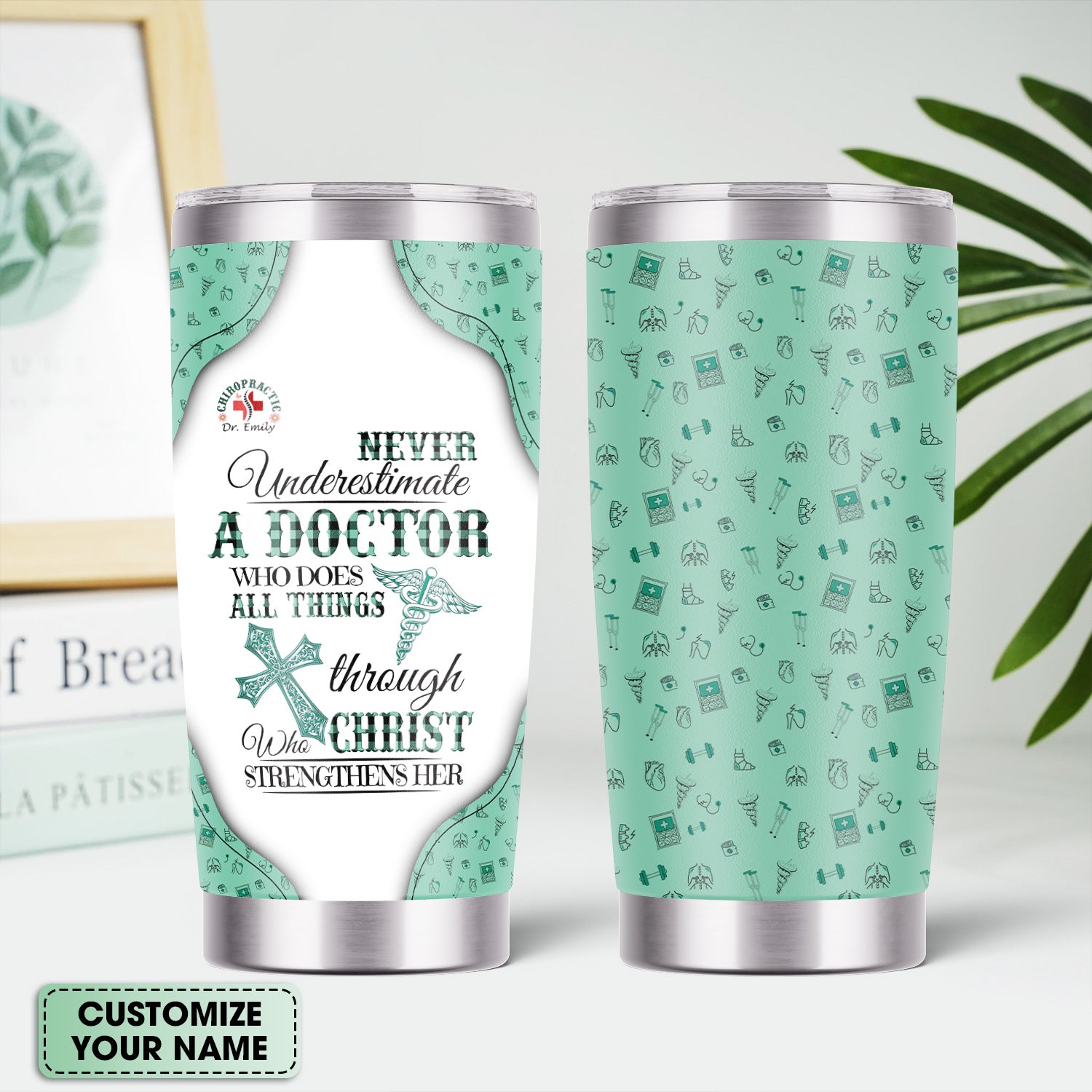 Custom Faith Nurse Tumbler - Stainless Steel Medical Cup with Christian Quote - Thoughtful Gift for Women RN, LPN, CNA