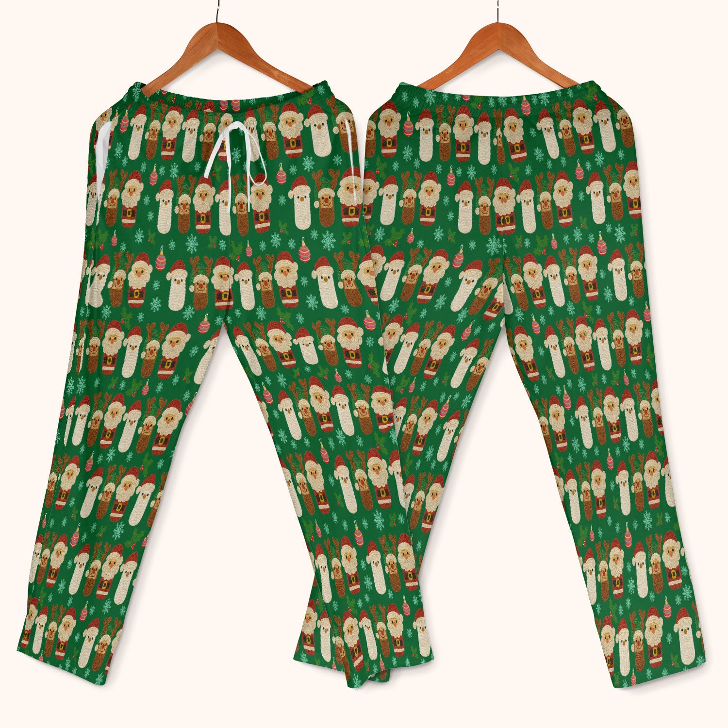 Christmas Santa Reindeer Snowman Scrub Set - Holiday Chill Pill Scrubs Pants and V Neck Top - Funny Medical Uniform for Women