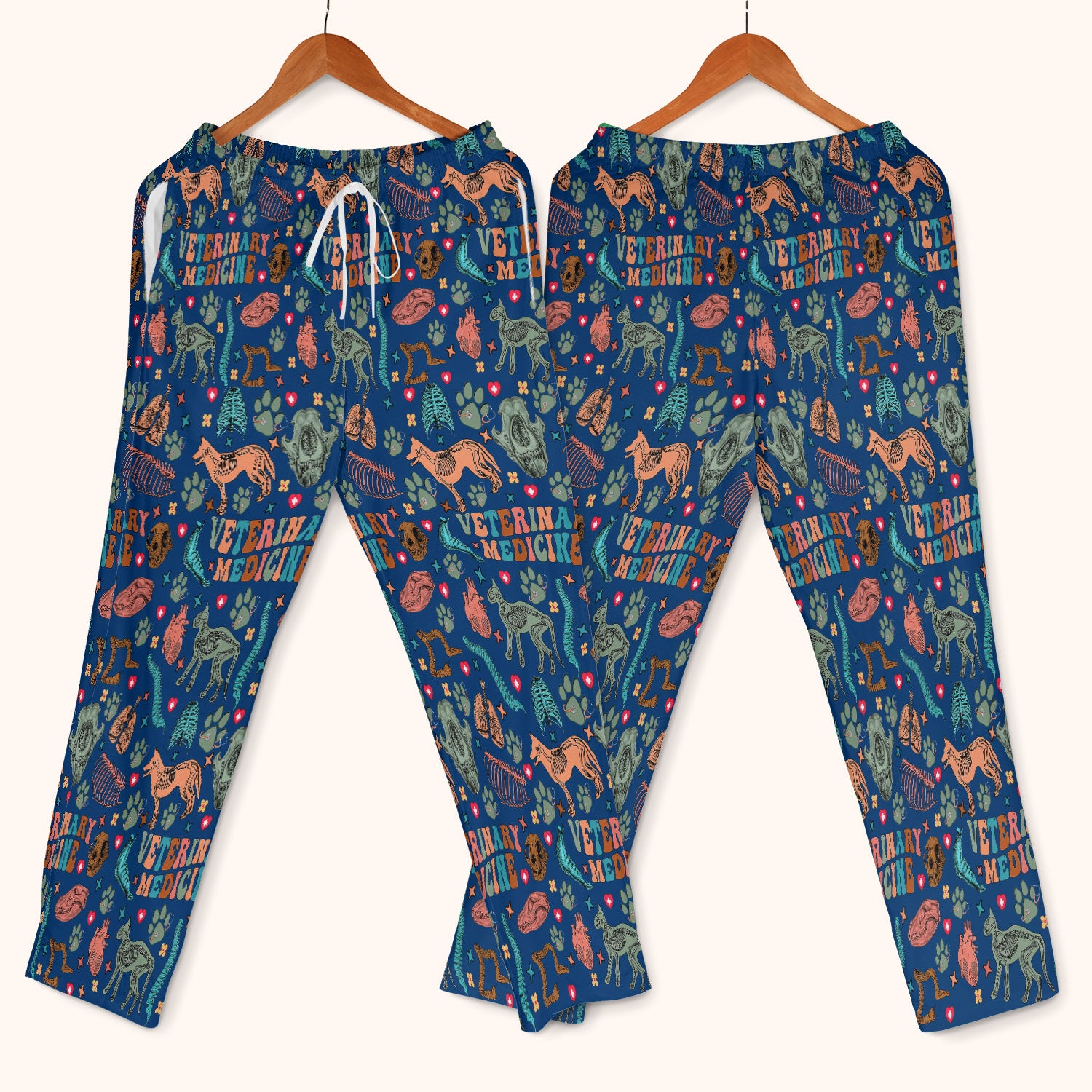 Vet Tech Scrub Set - Veterinary Medicine Scrubs Pants and V Neck Top - Animal Medical Uniform for Women Nurse Gift