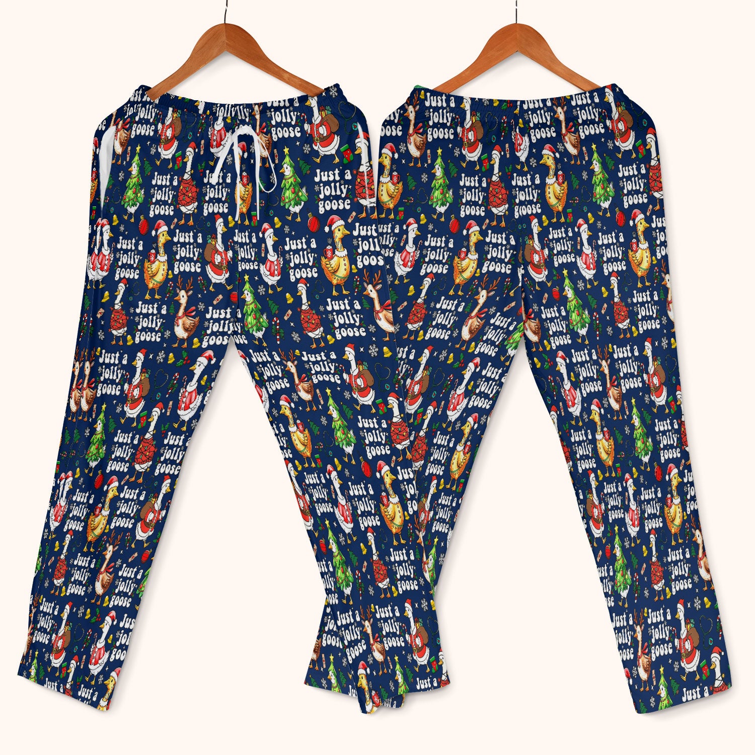Just a Jolly Goose Funny Christmas Scrub Set - Holiday Medical Uniform for Nurse - Santa Goose Pants and Top