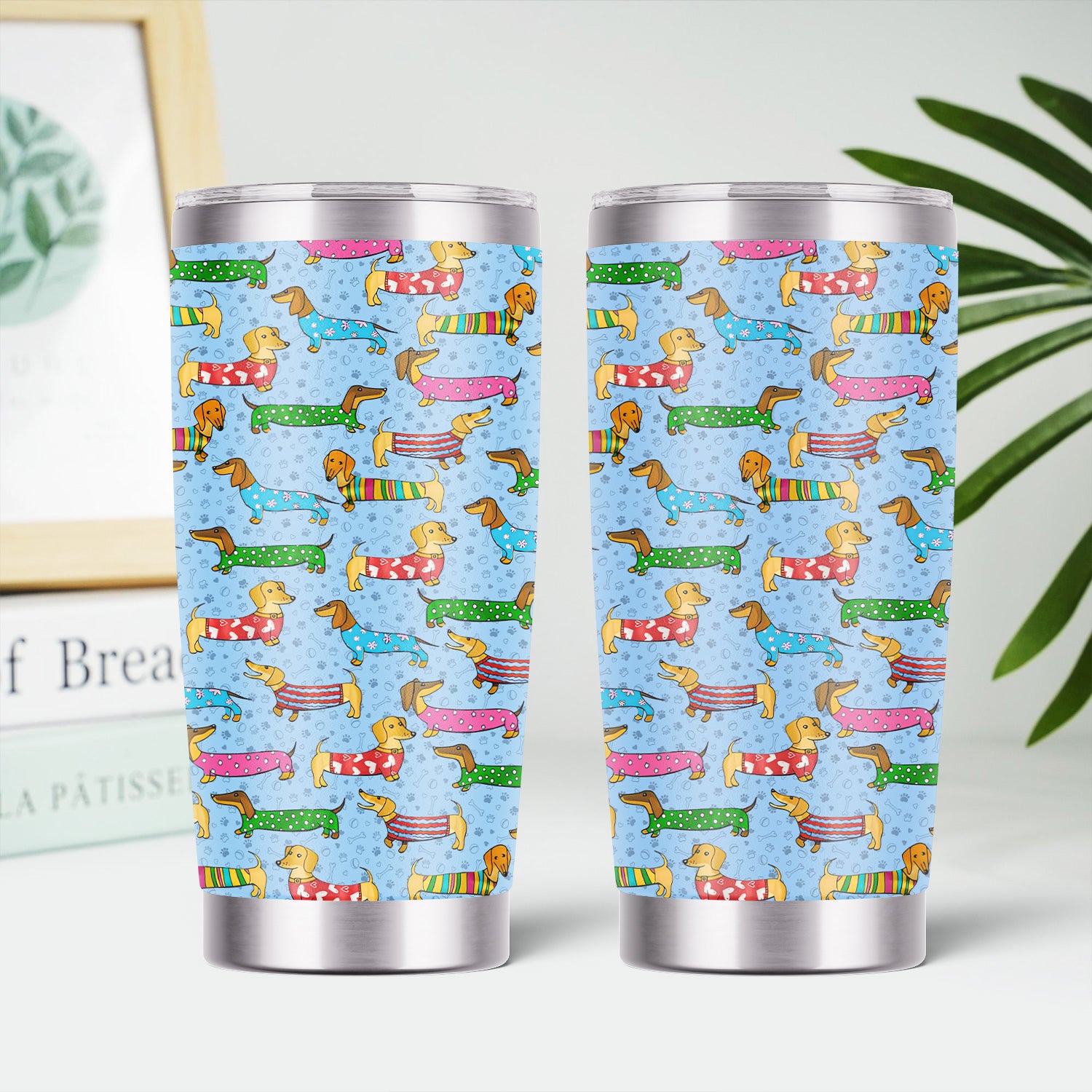 Doxie Puppies Nurse Tumbler - Cute Dachshund Gift for RN LPN CNA - Weiner Dog Stainless Cup for Healthcare Workers