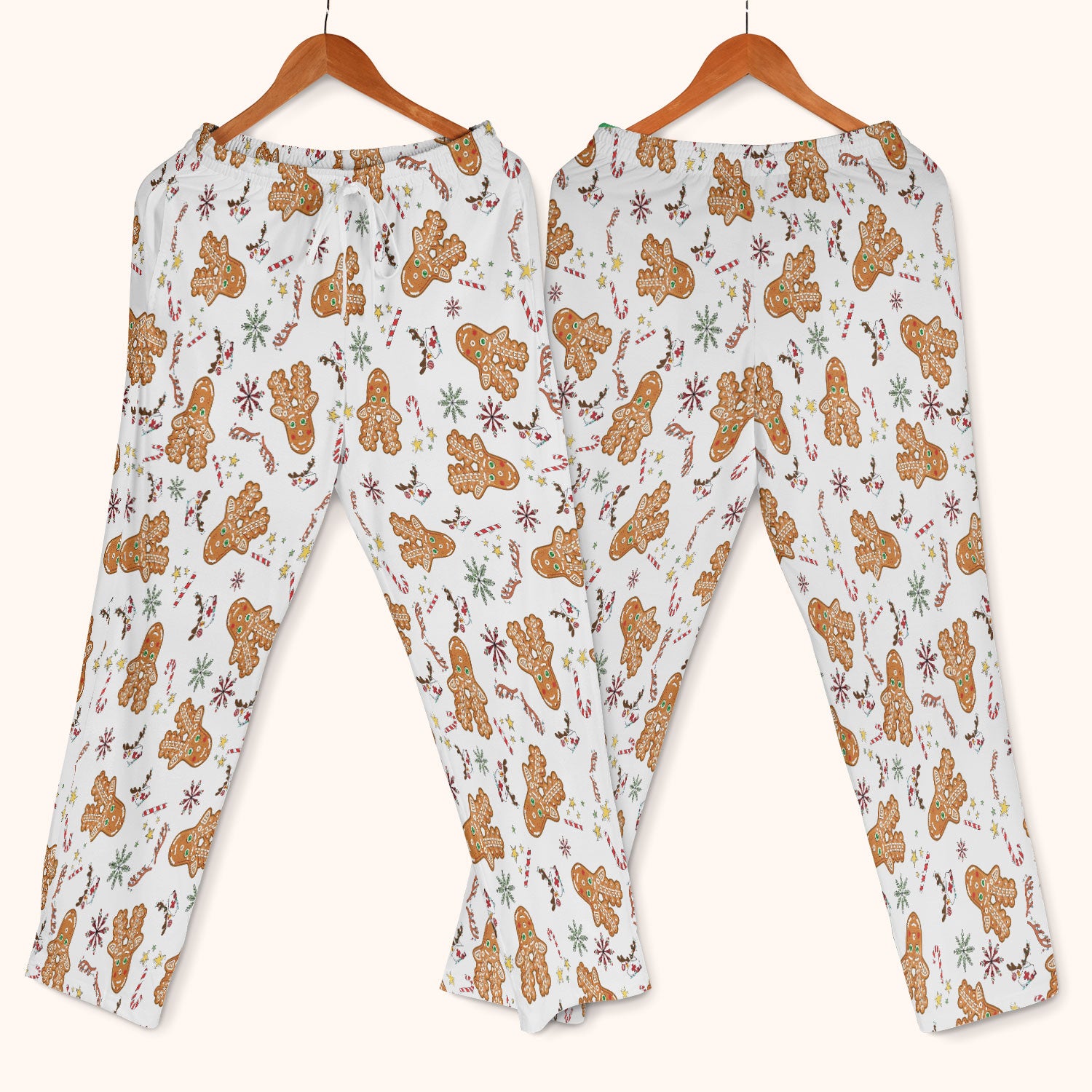 Gingerbread Cookies Reindeer Women's Scrub Sets - Comfortable Scrubs for Nurses - Funny Christmas Med Uniform