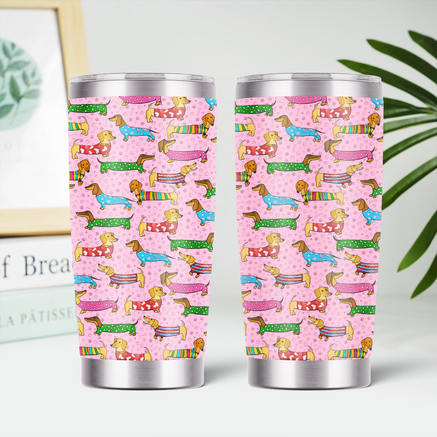 Doxie Puppies Nurse Tumbler - Cute Dachshund Gift for RN LPN CNA - Weiner Dog Stainless Cup for Healthcare Workers