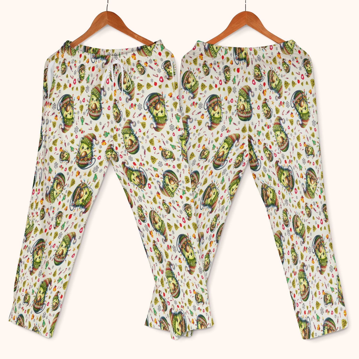 Avocado Scrub Set for Nurse - Funny Christmas Nursing Pants and V Neck Top - Cute Holiday Medical Uniform